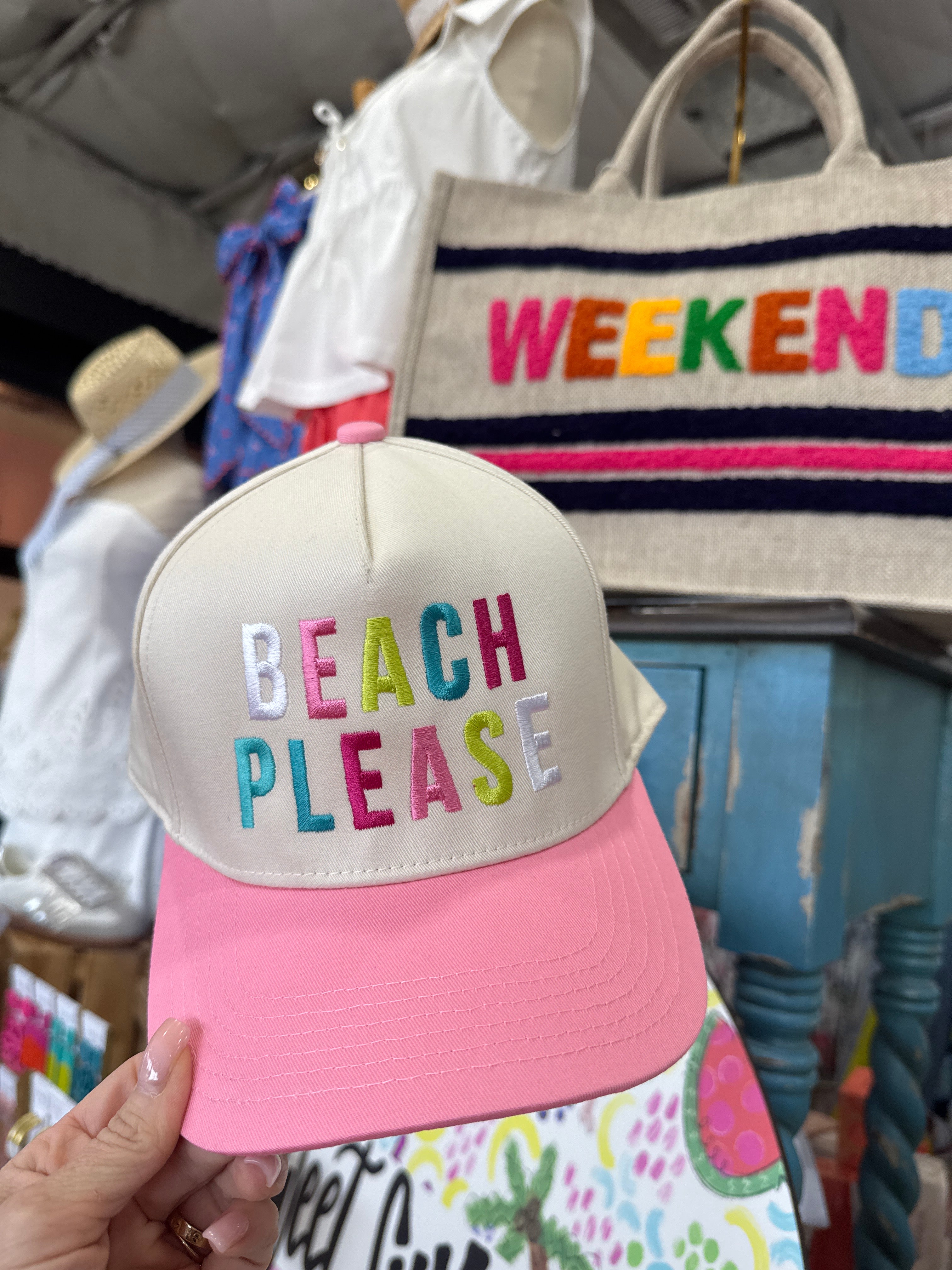BEACH PLEASE Two-Toned Hat