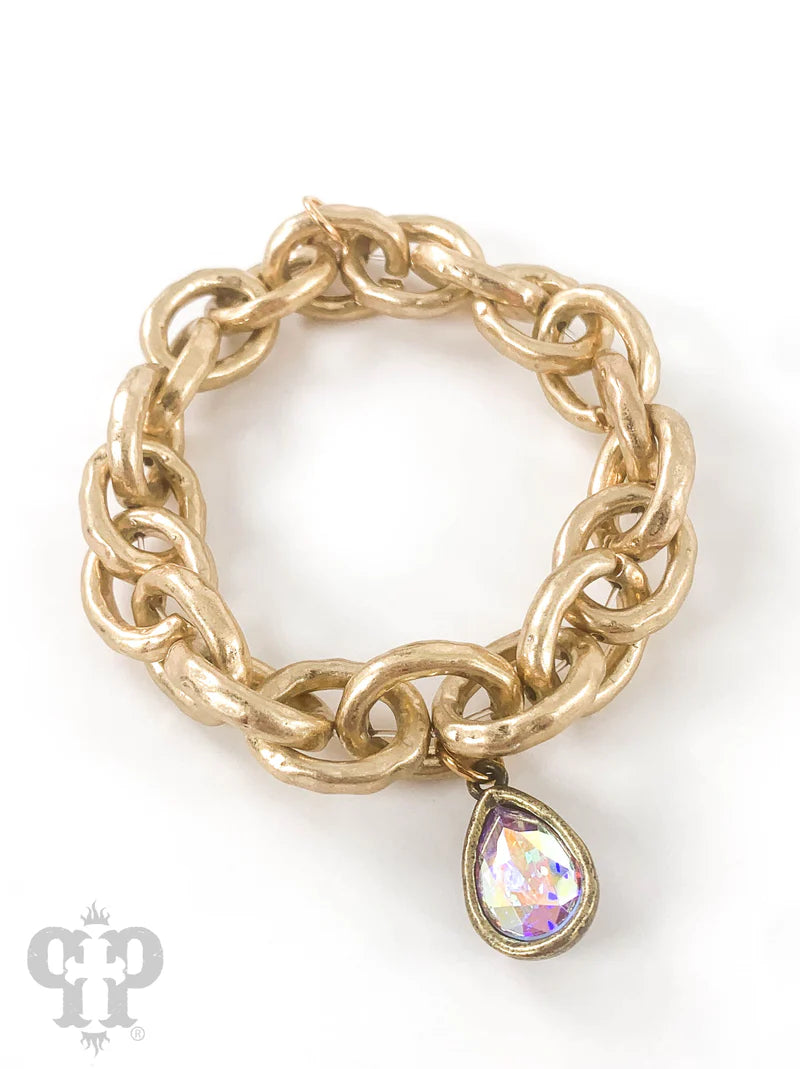 Large Link Matte Gold Chain PP Bracelet