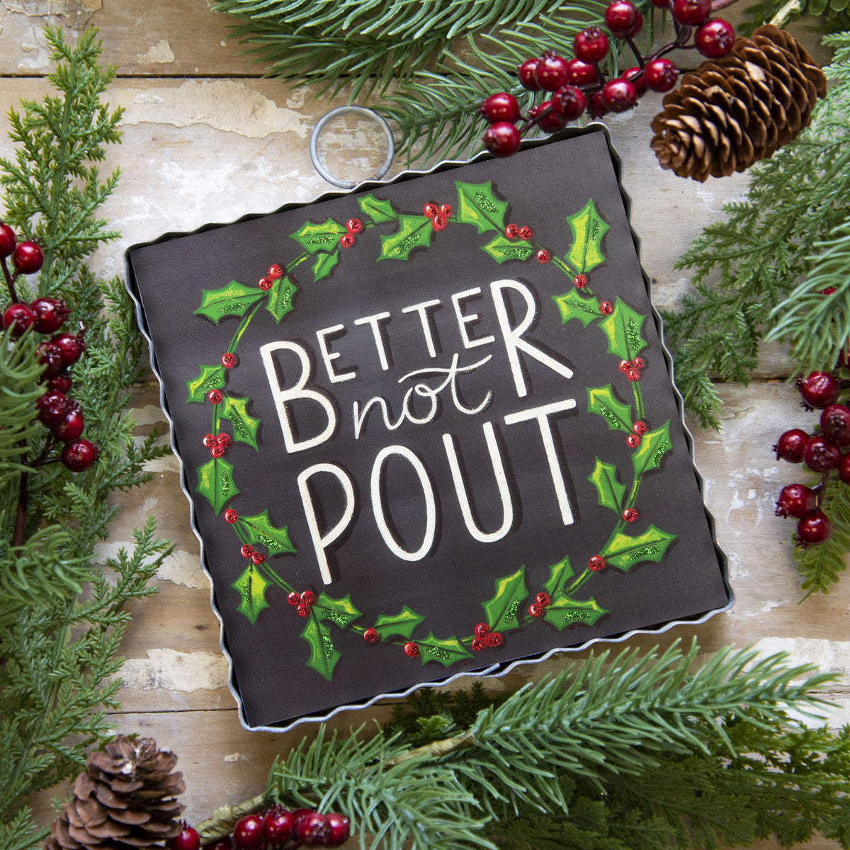 Mini "Better Not Pout" Wreath Print