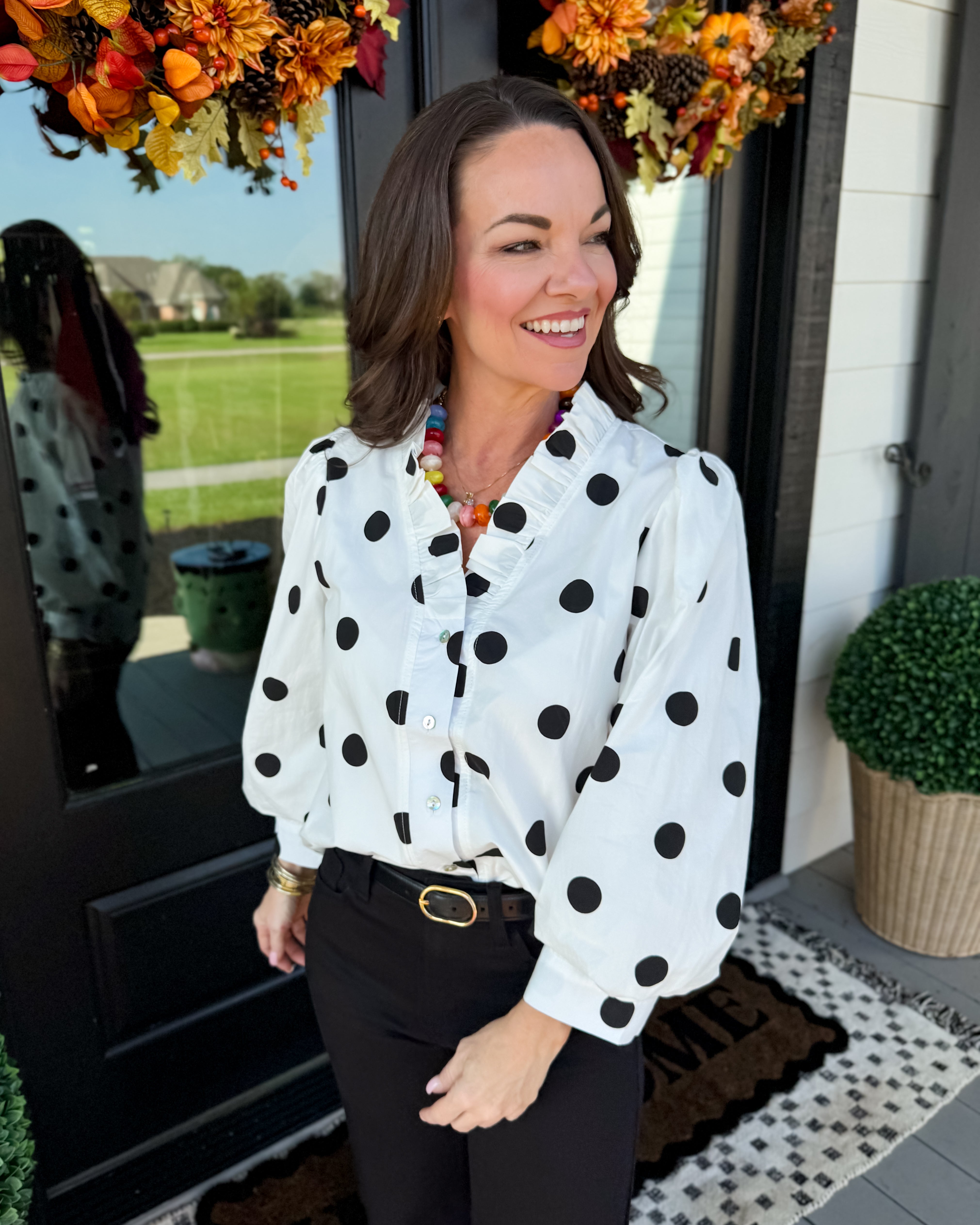 Dot Detail Button Up Top