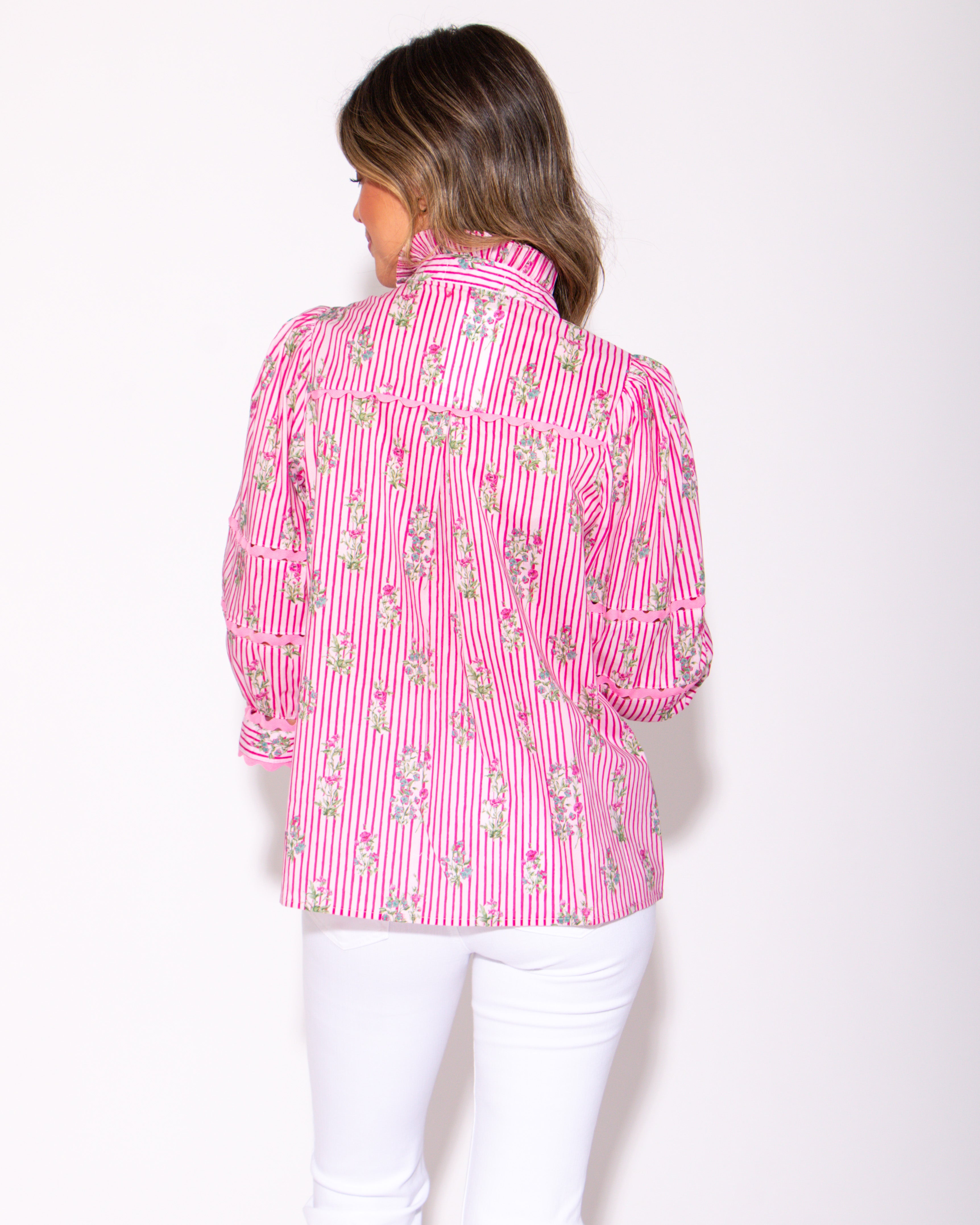 Pink Parade Ric Rac Ruffle Top