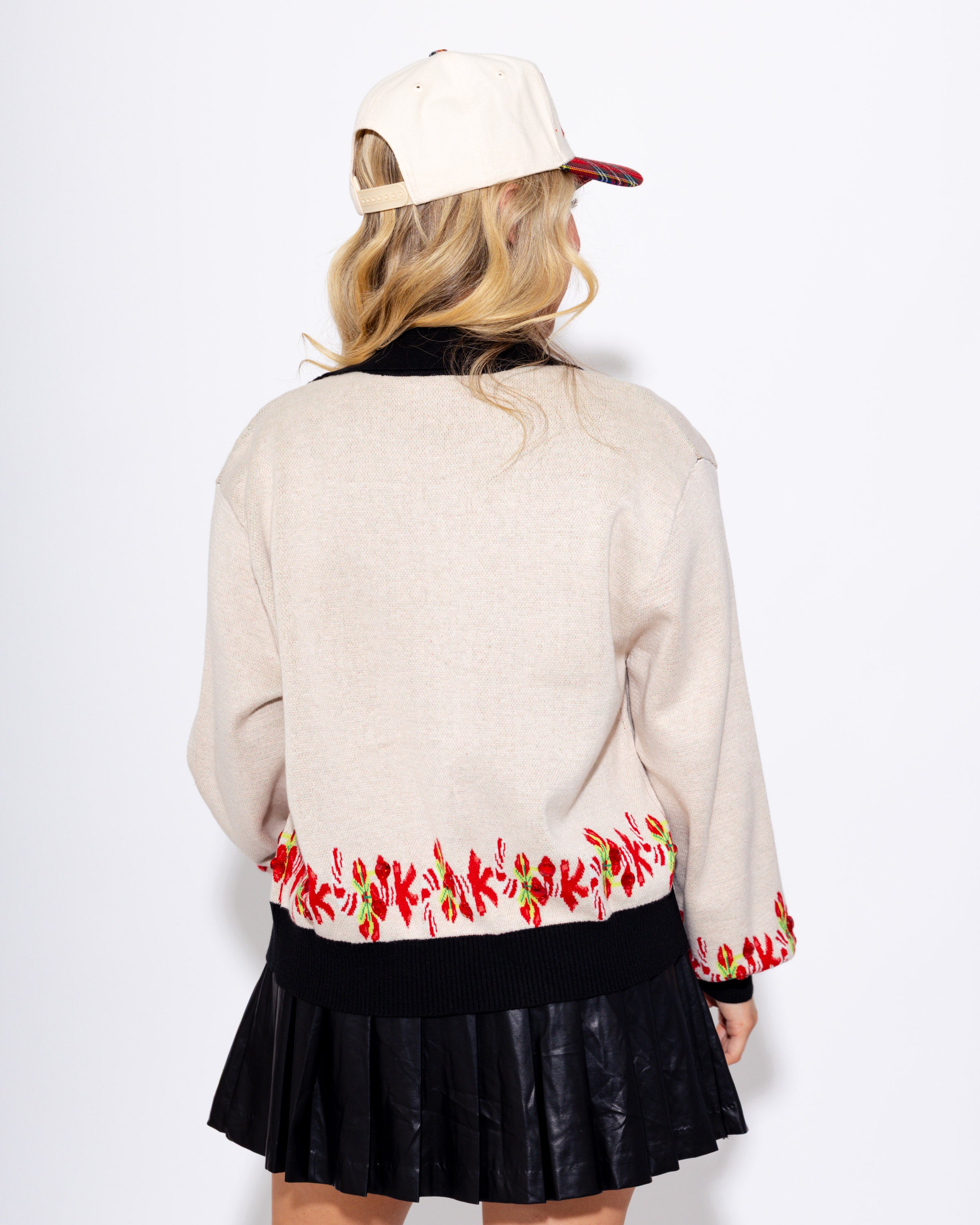 Nutcracker & Candy Cane Button Up Cardigan