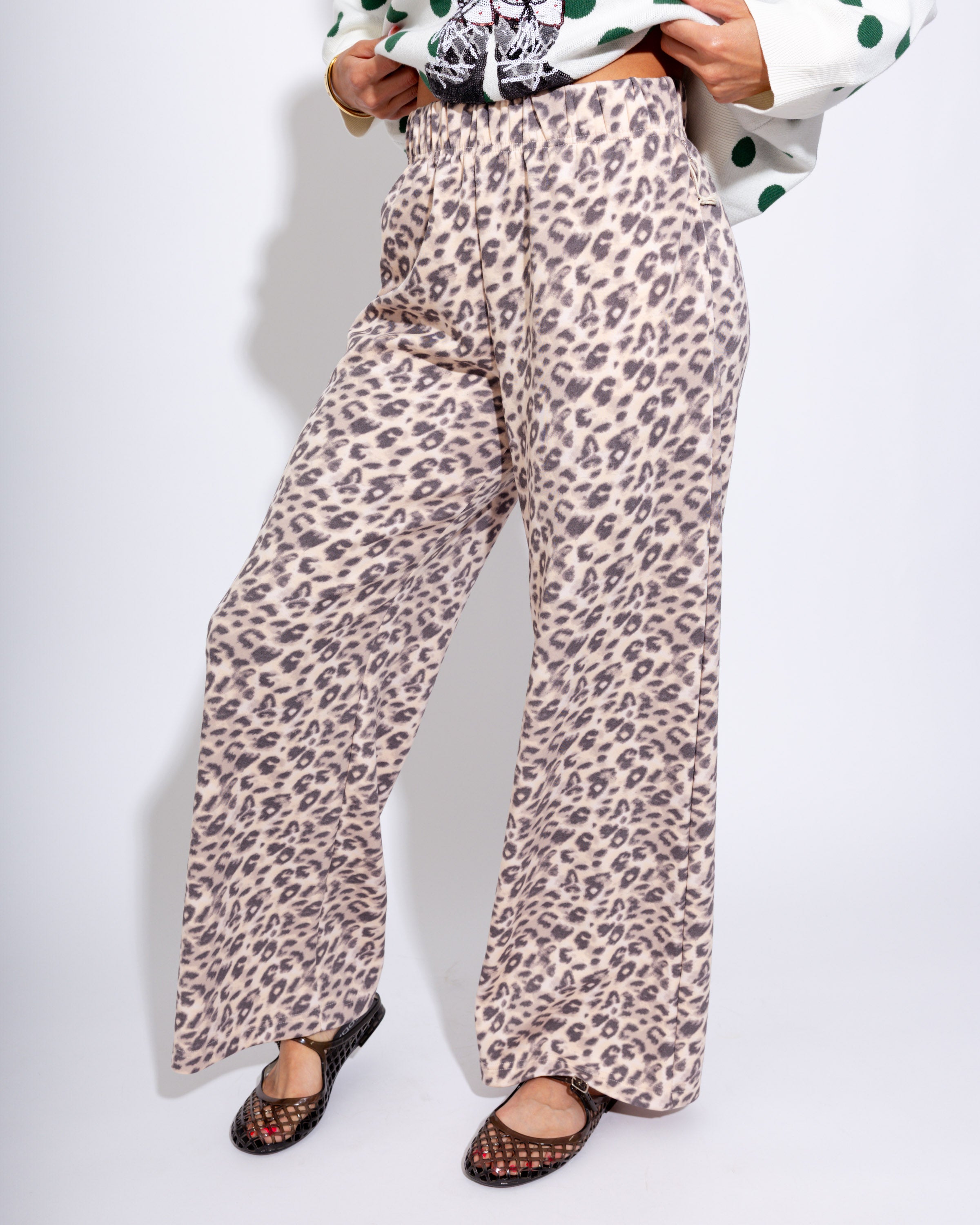 Leopard Wide Leg Lounge Pants