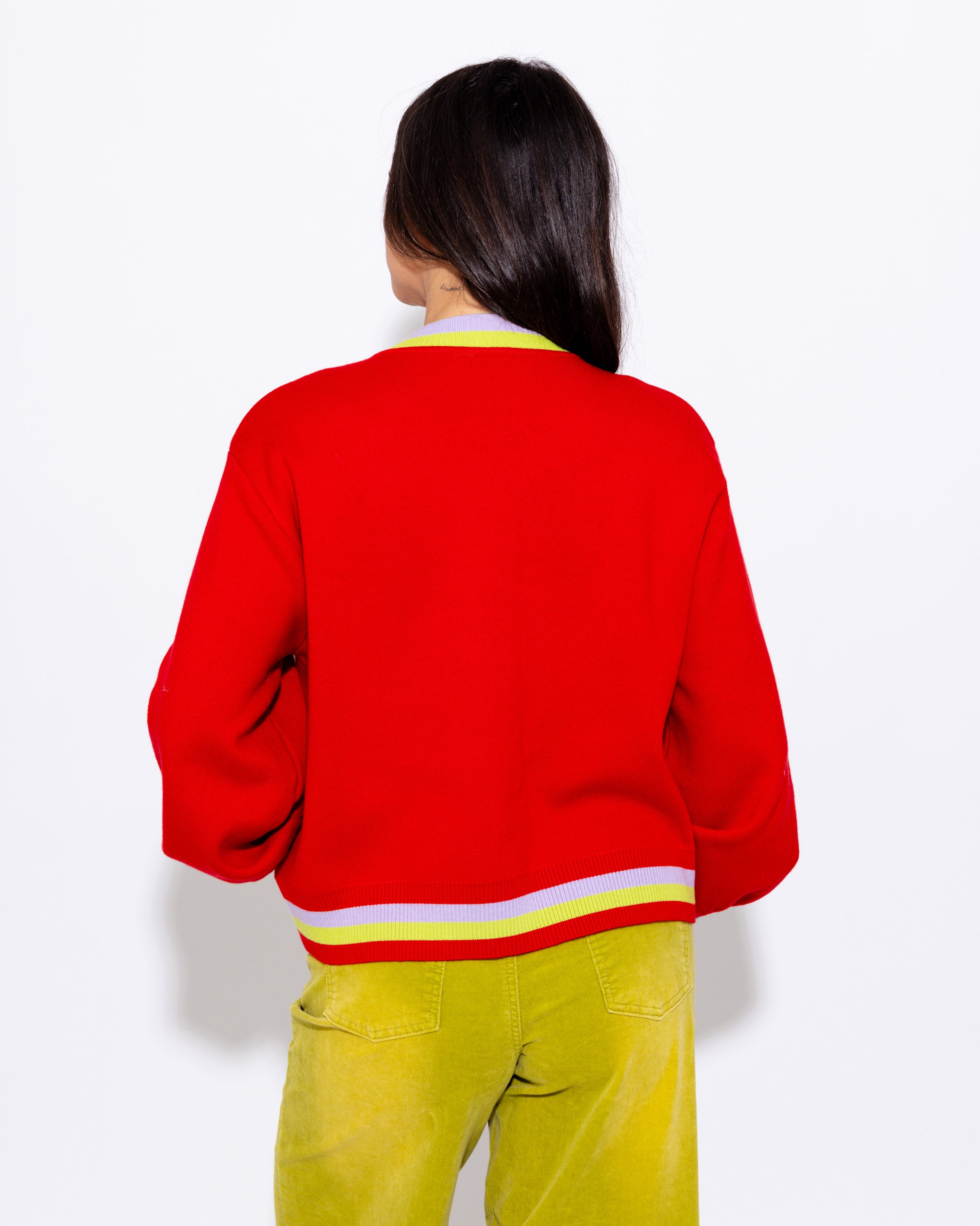 Rainbow Santa Button Up Cardigan