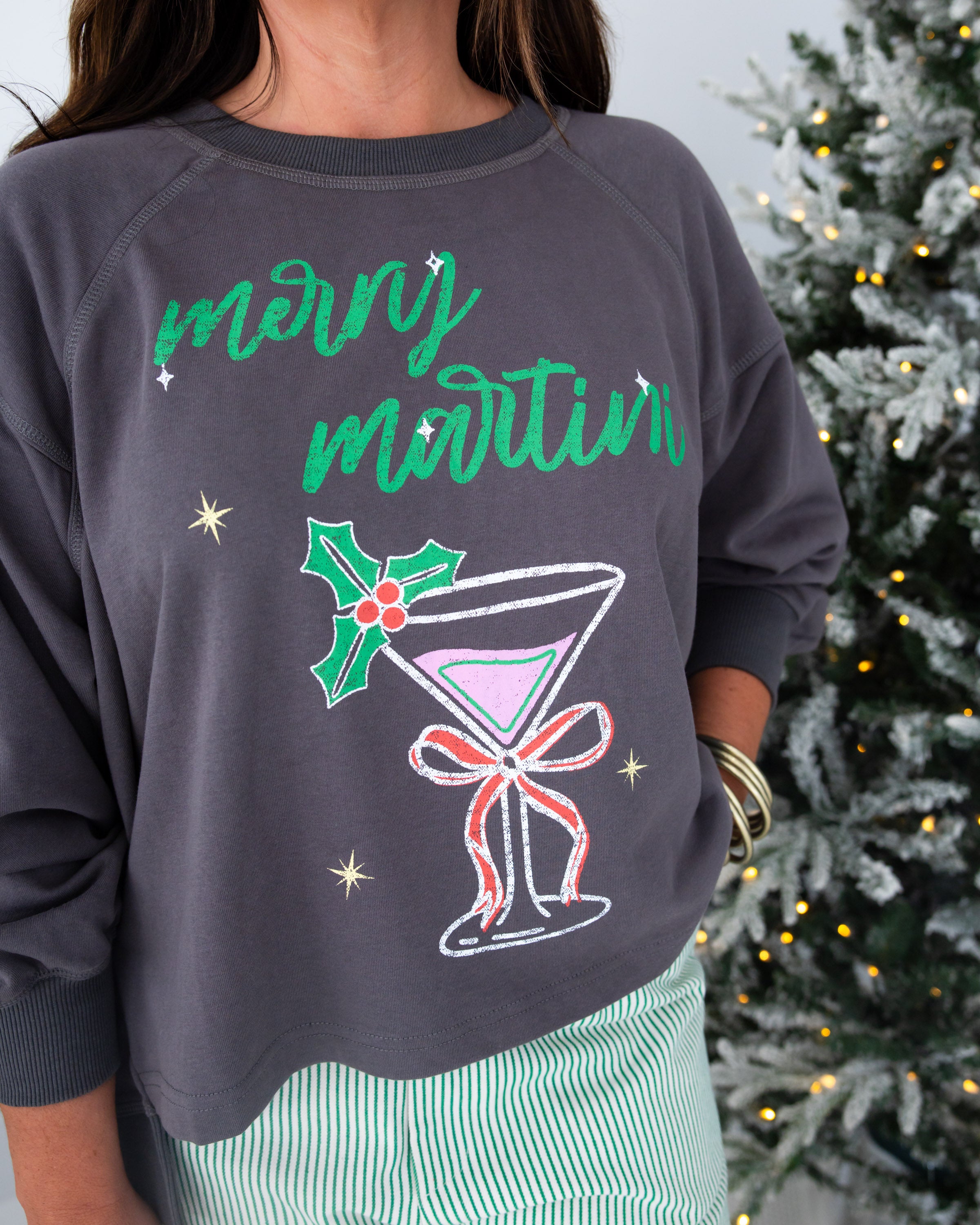 Merry Martini Graphic Sweatshirt