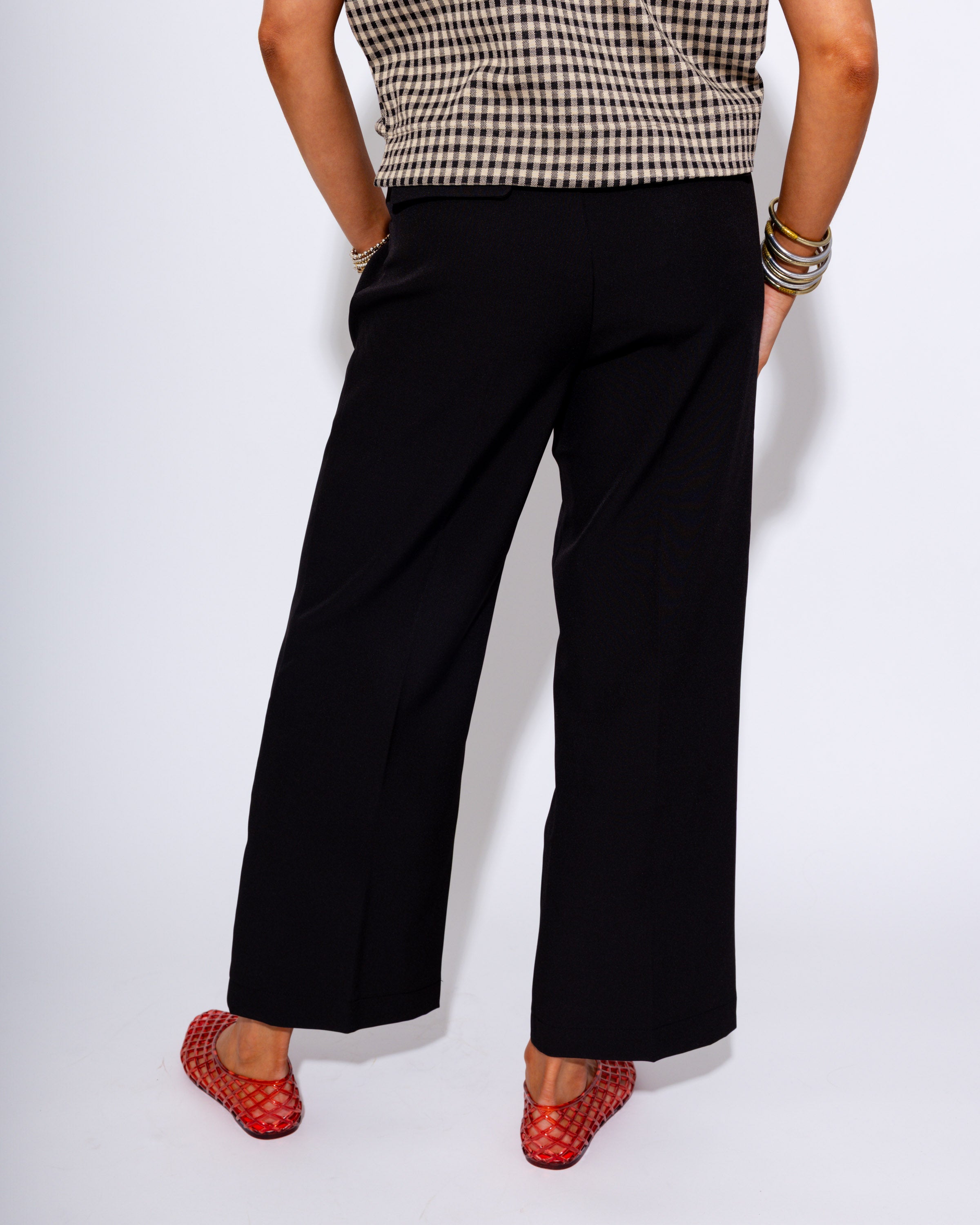 Tailored Pleated Wide Leg Pants