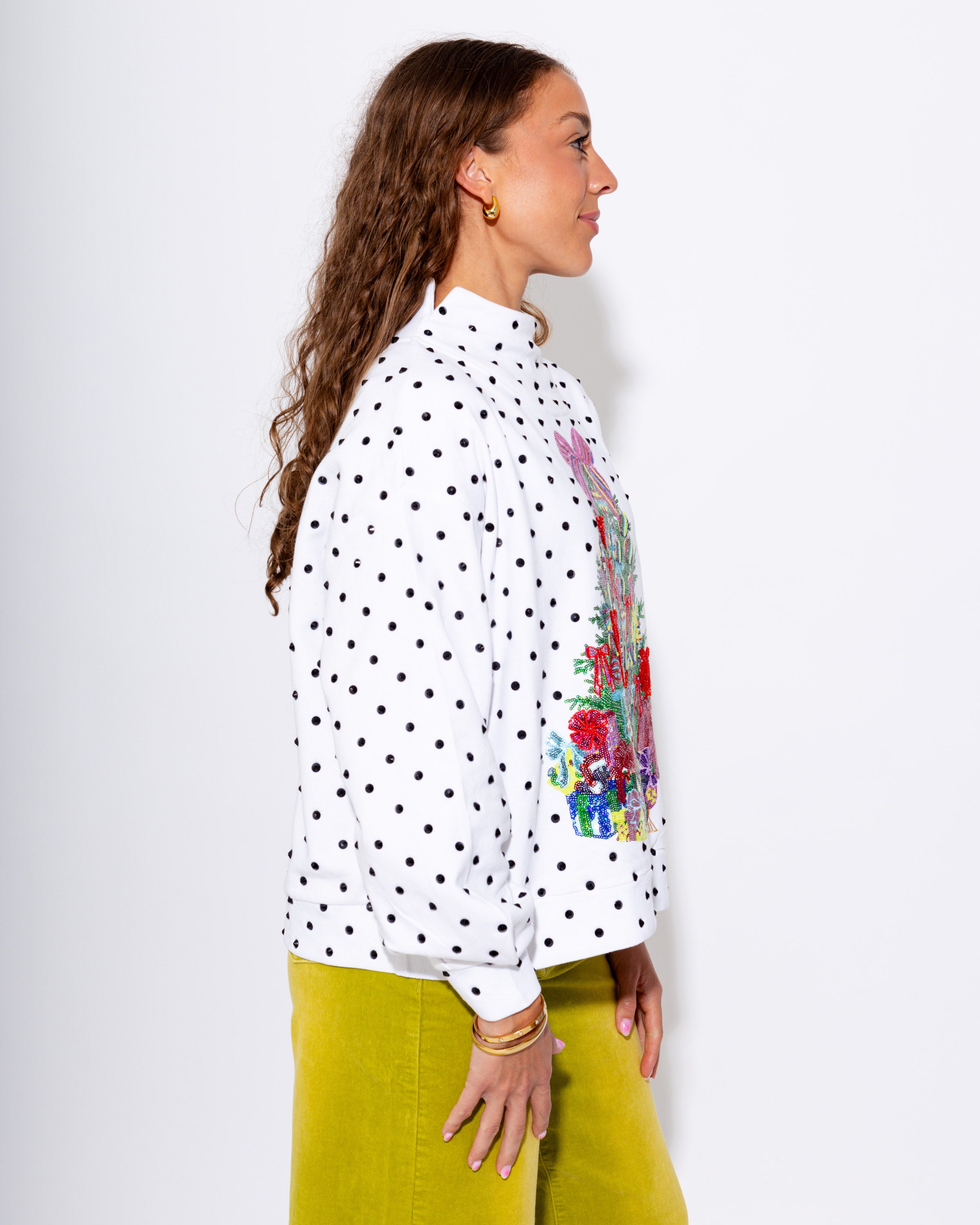 Polka Dot Multi Christmas Tree Sweatshirt