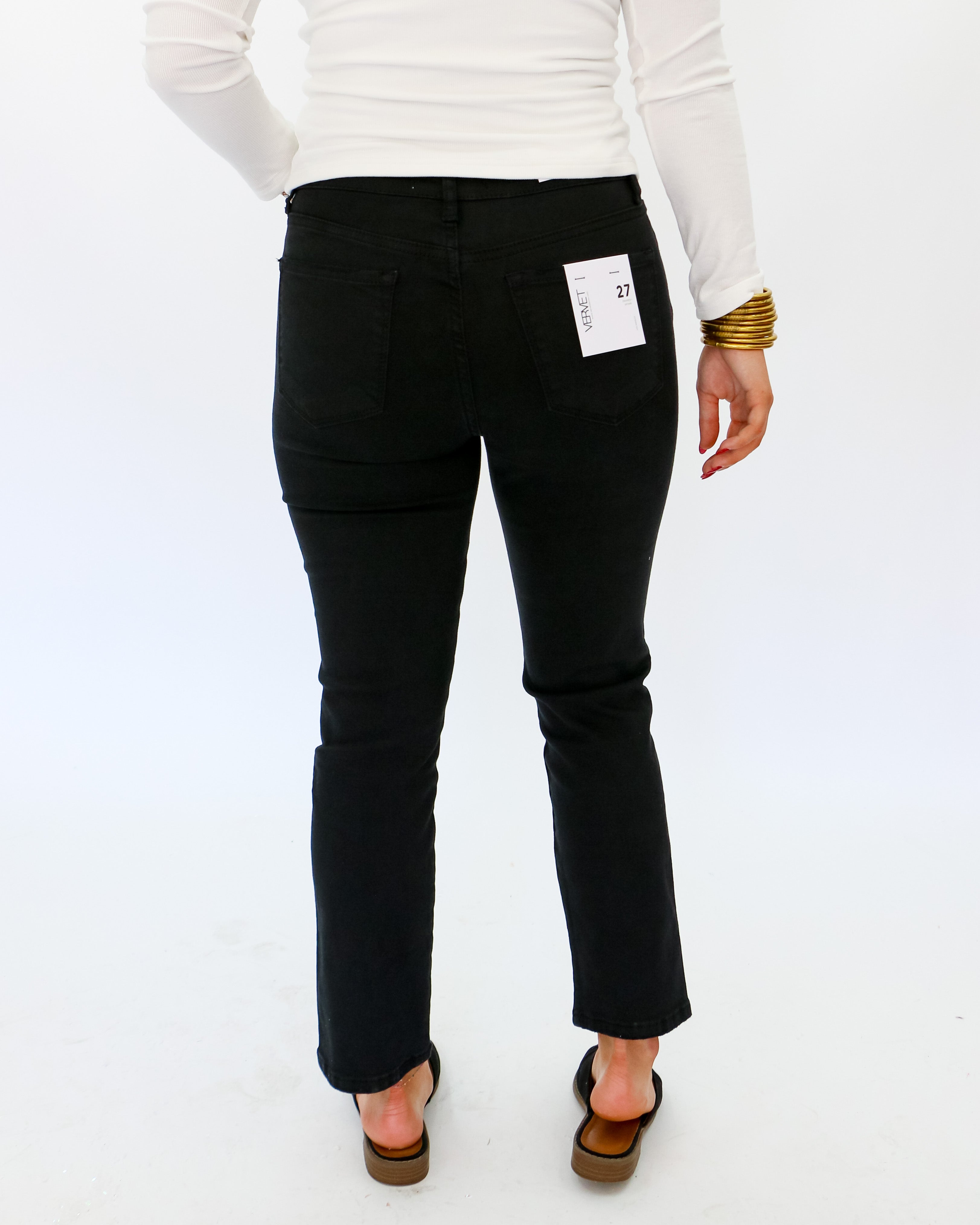 High Rise Button Up Ankle Jeans