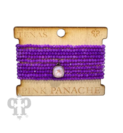 Purple 10 Strand Bracelet Stack