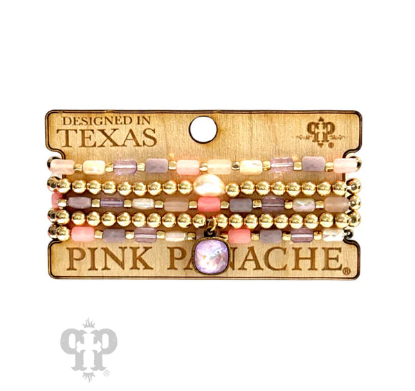 Lavender and Pink Pink Panache Bracelet Stack