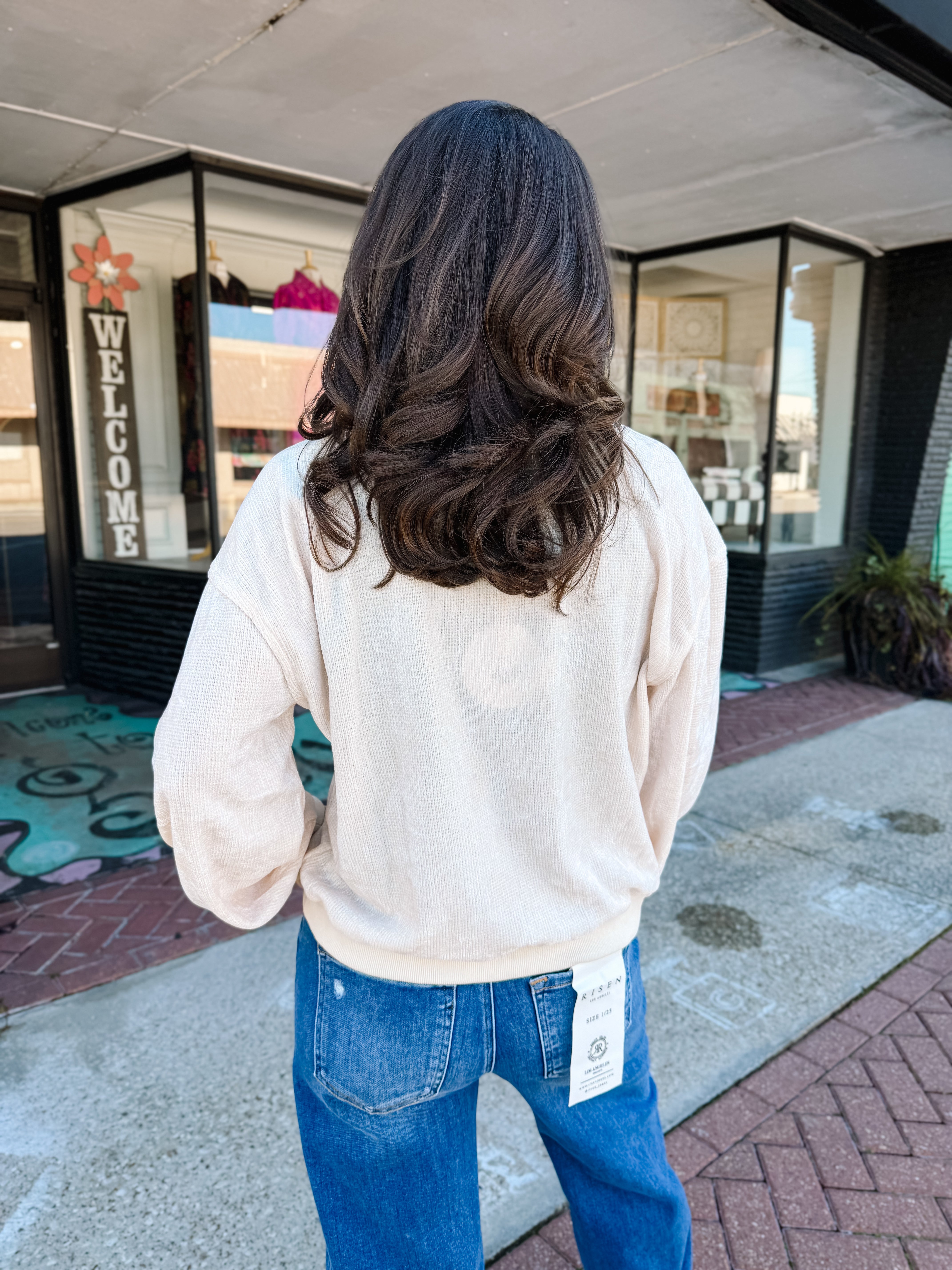 Luxe Velour Balloon Sleeve Pullover