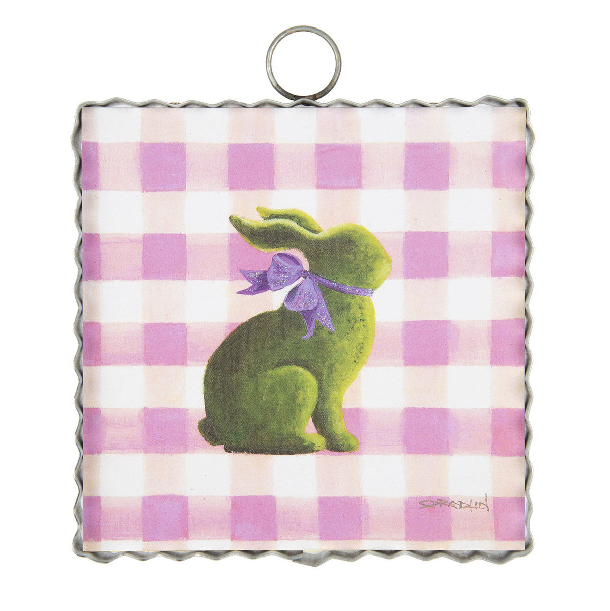 Mini Moss Bunny Print Charm