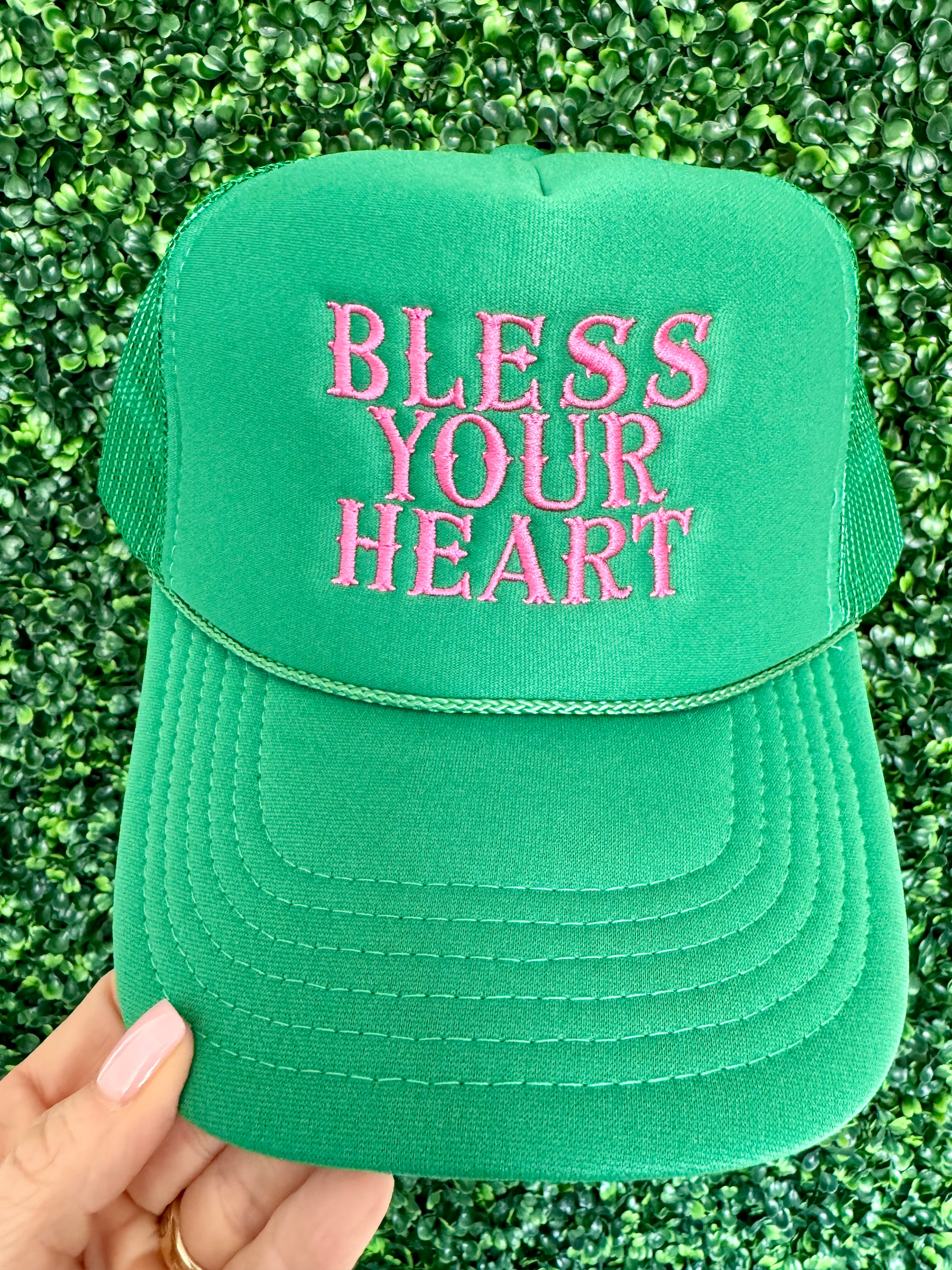 Bless Your Heart Green Trucker Hat