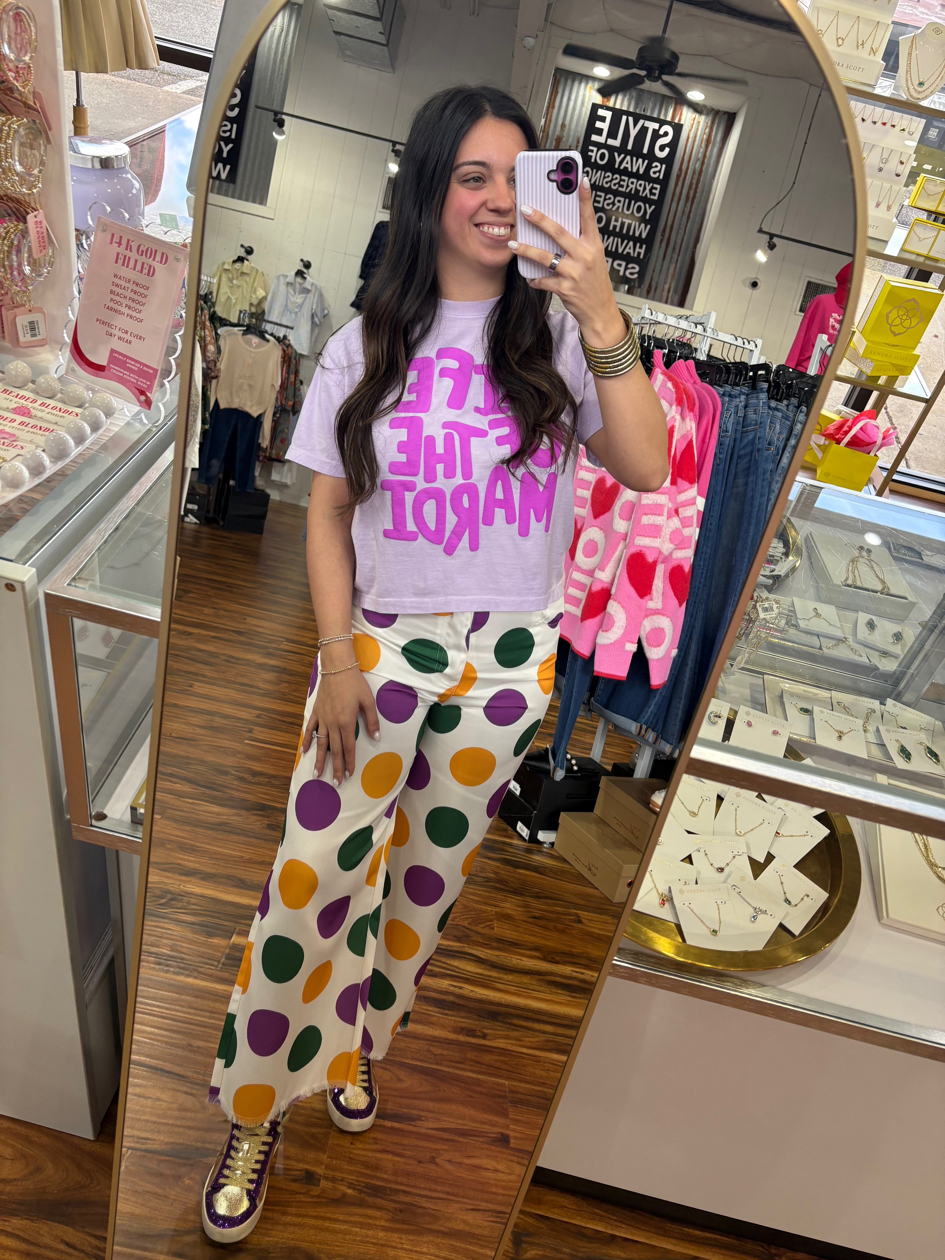 Mardi Gras Polka Dot Pants