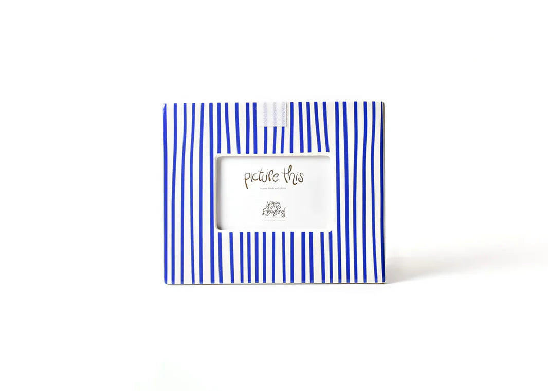 Indigo Skinny Stripe Mini Rectangle Frame