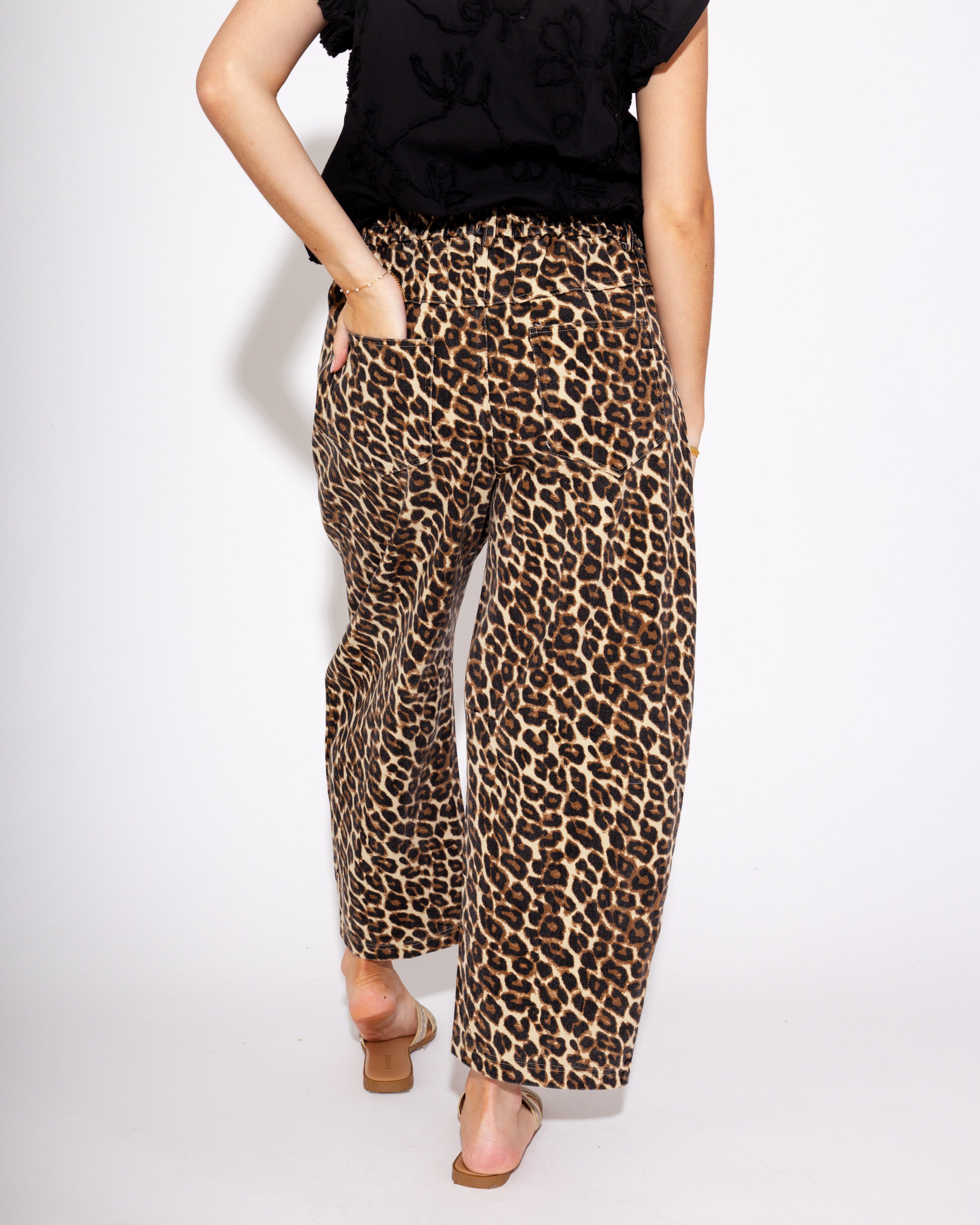 Bold Prowler Animal Print Barrel Jeans