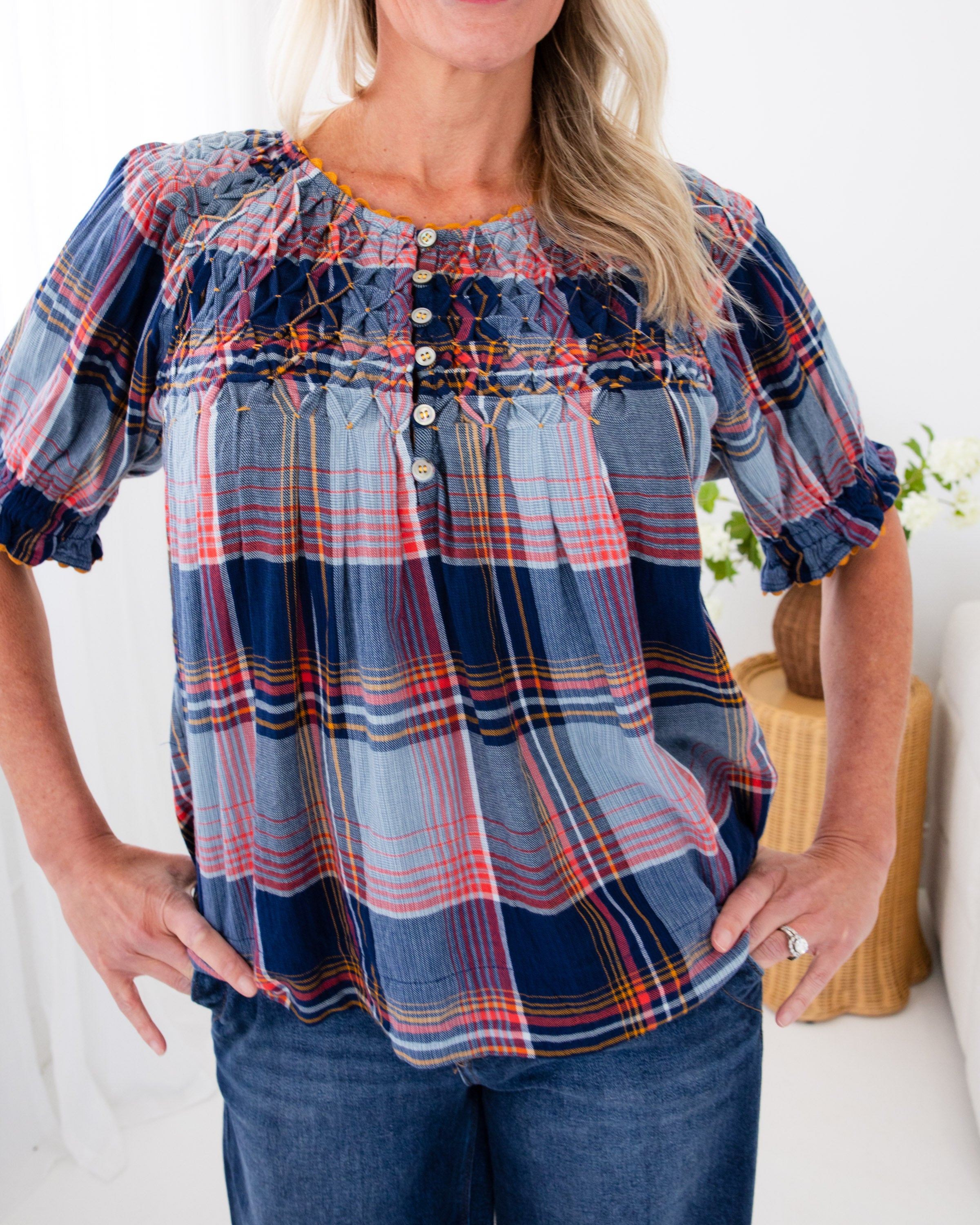 Ivy Jane | Smocked Neck Top
