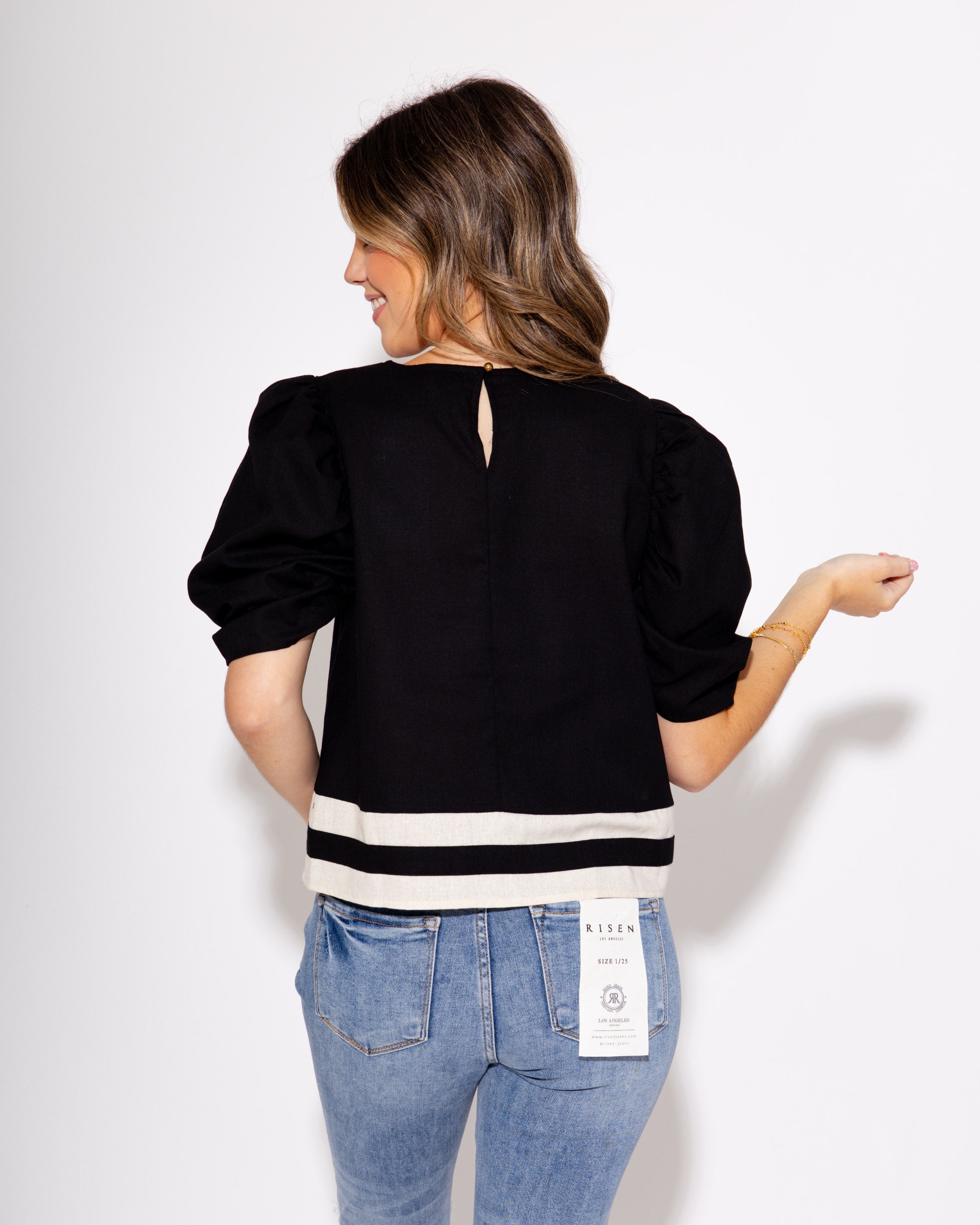 The Framed Flow Top in Black