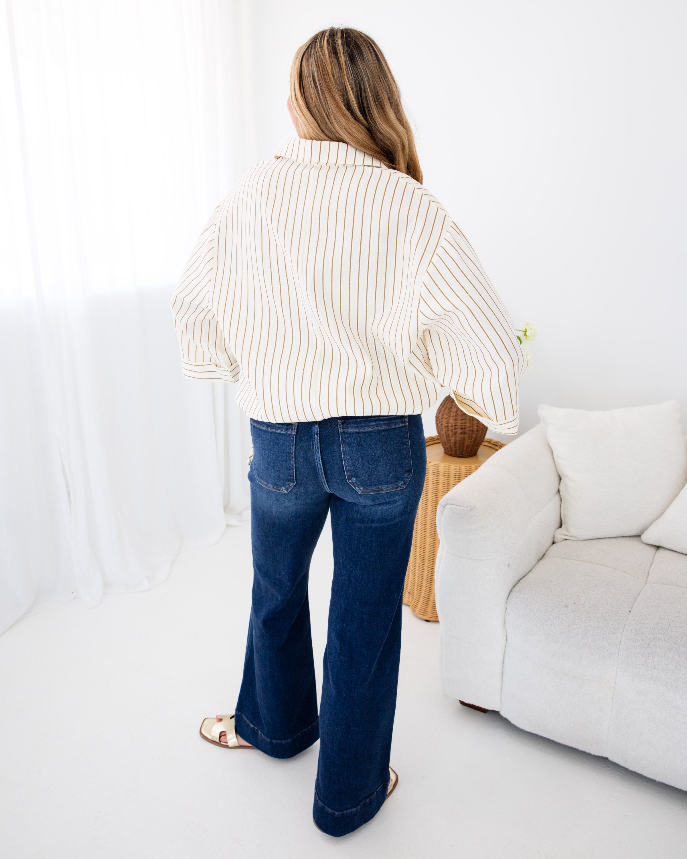 Drawstring Hem Oversized Top