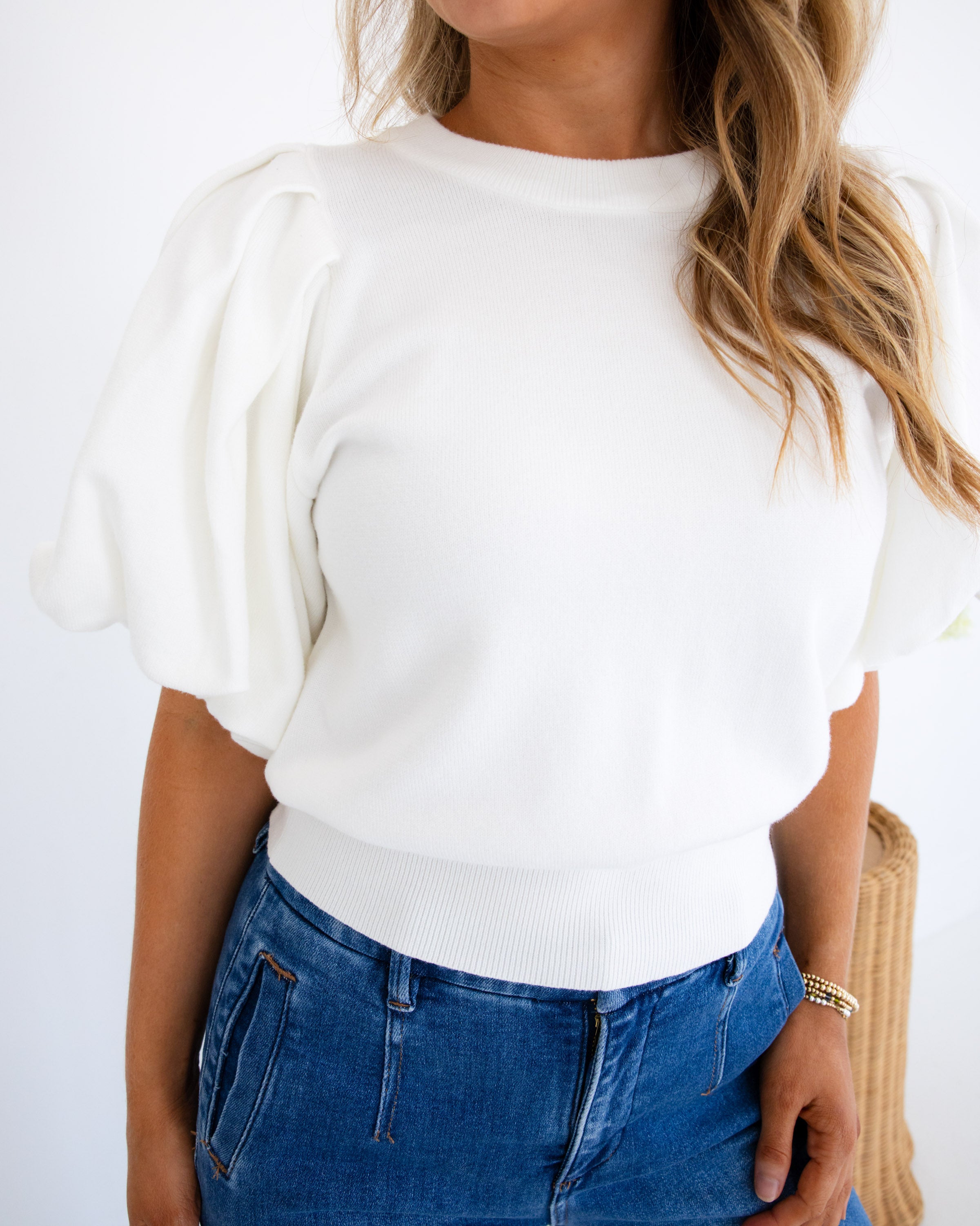 Elevated Knit Puff Sleeve Top