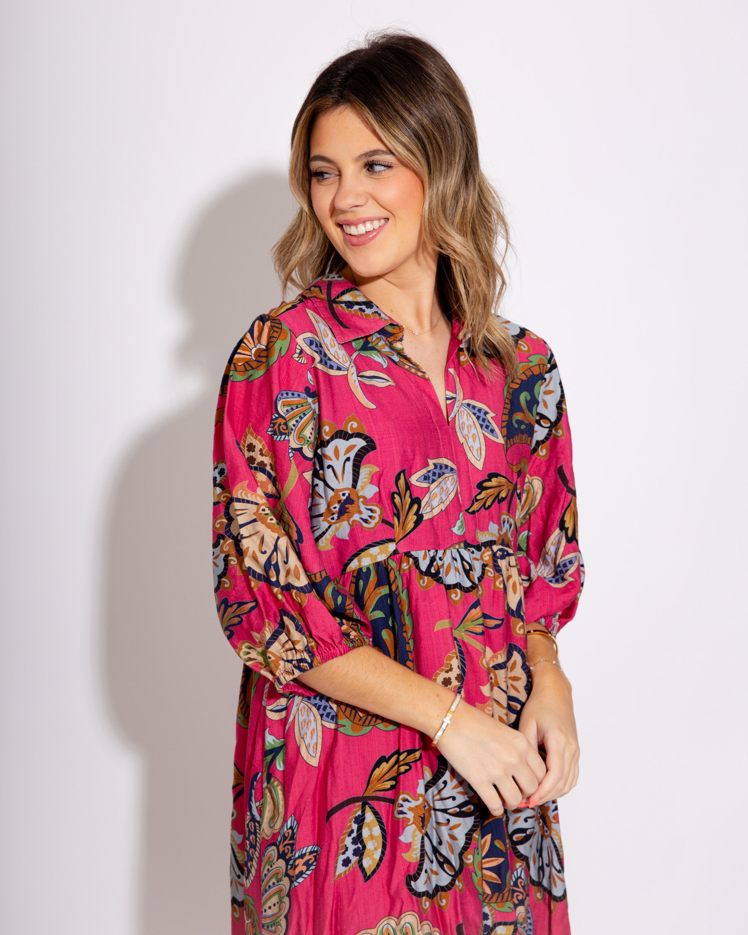 The Boho Bloom Midi in Pink