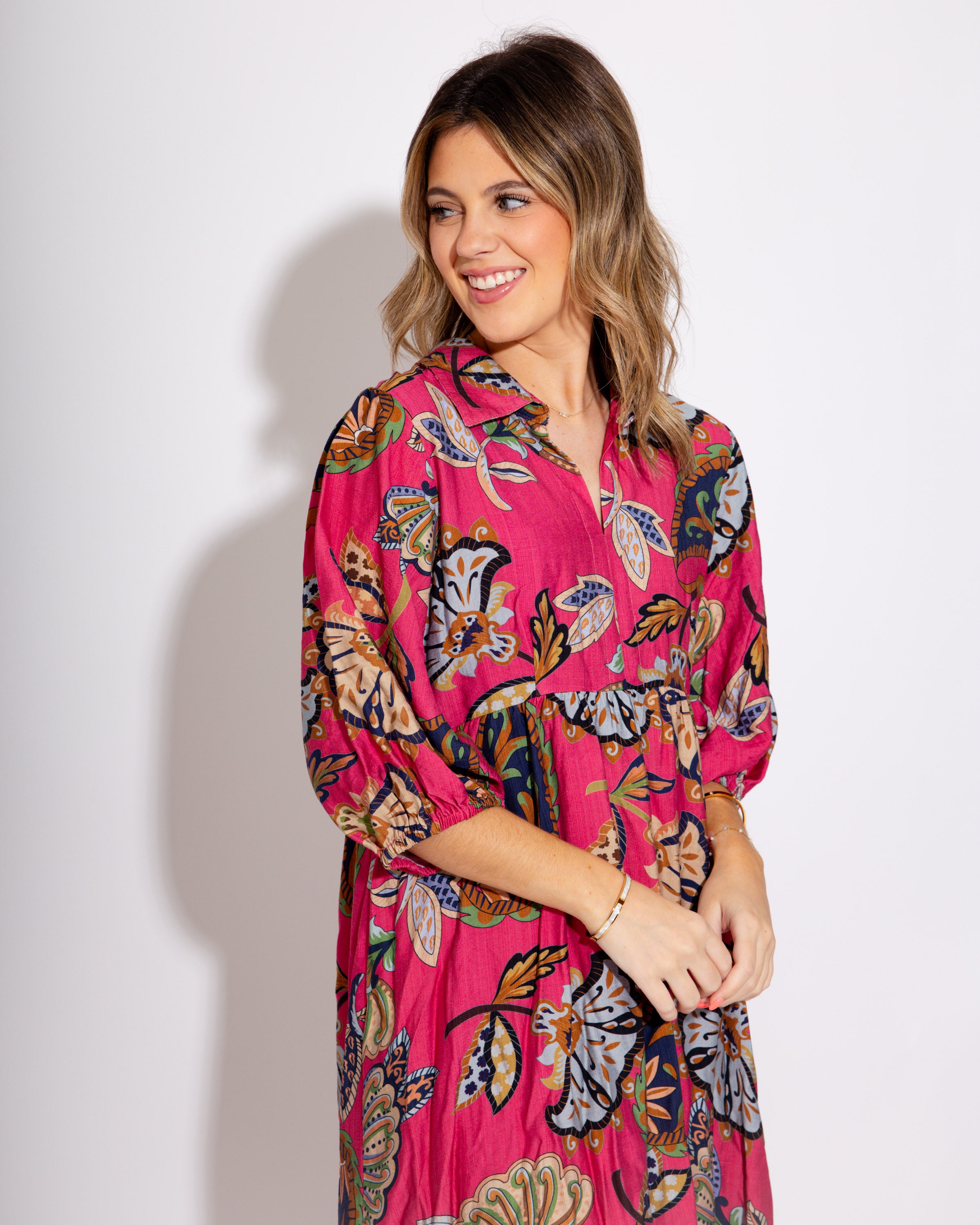 The Boho Bloom Midi in Pink