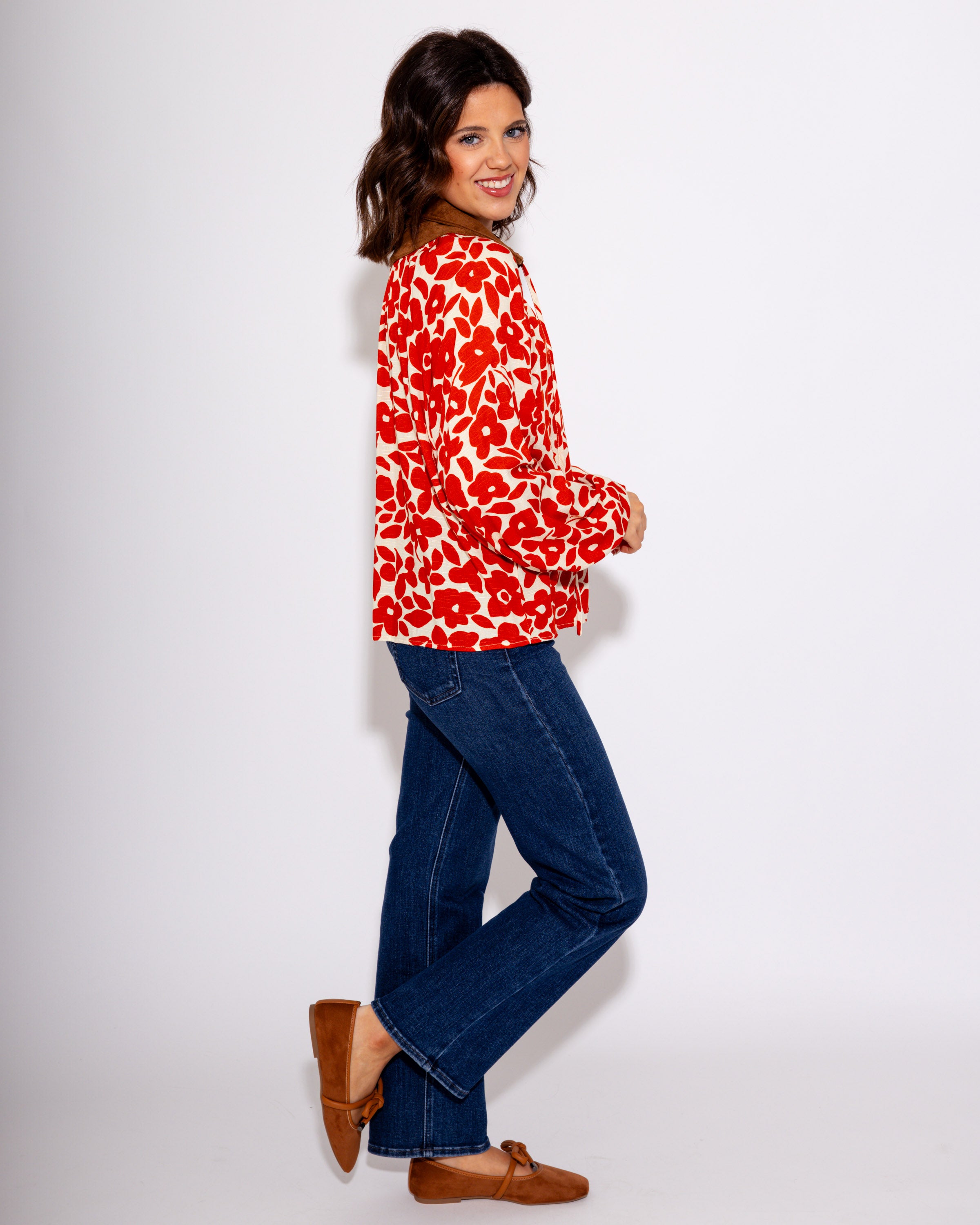 Elegant Bloom Long Sleeve Top