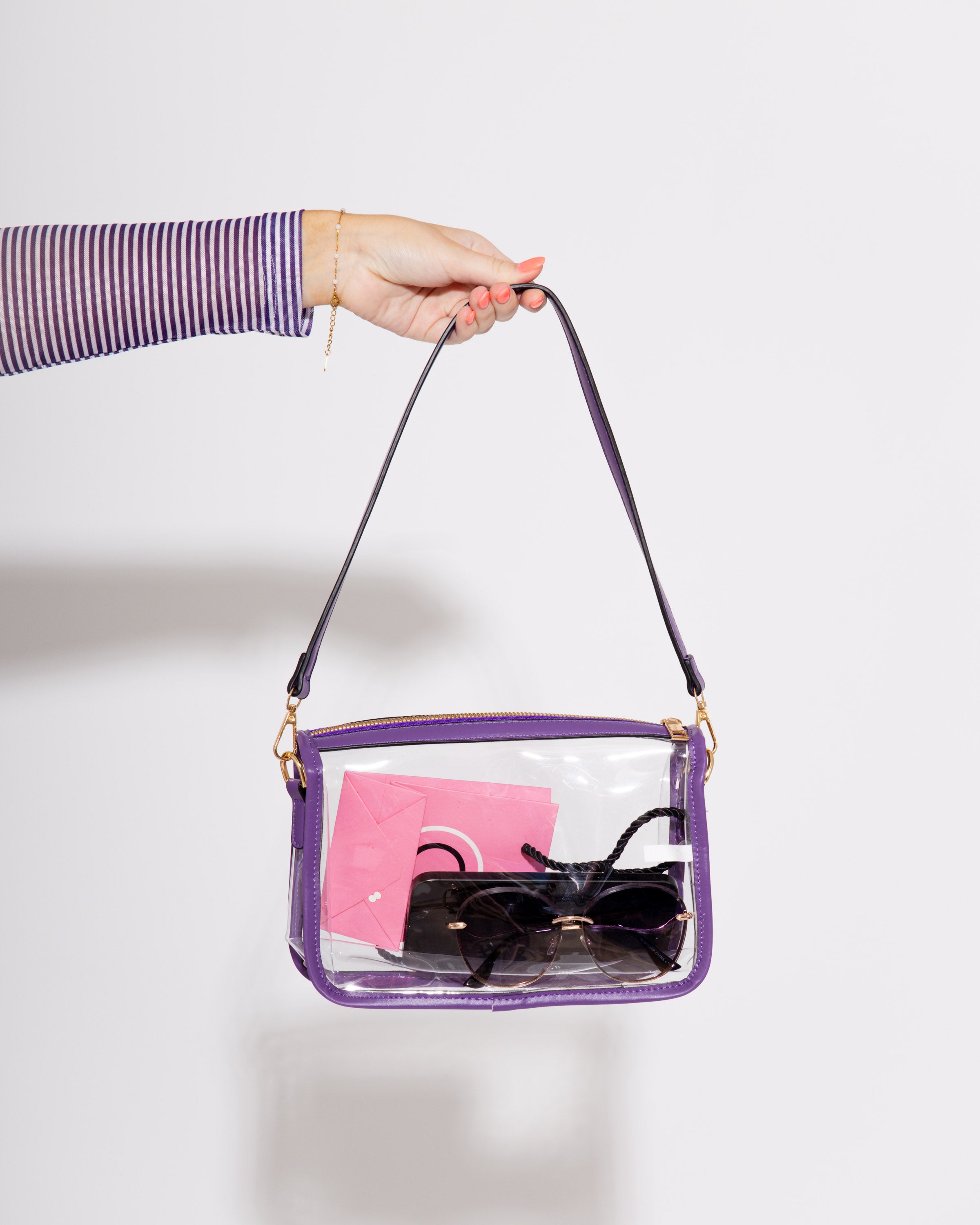 The Stadium Star Clear Bag in Purple