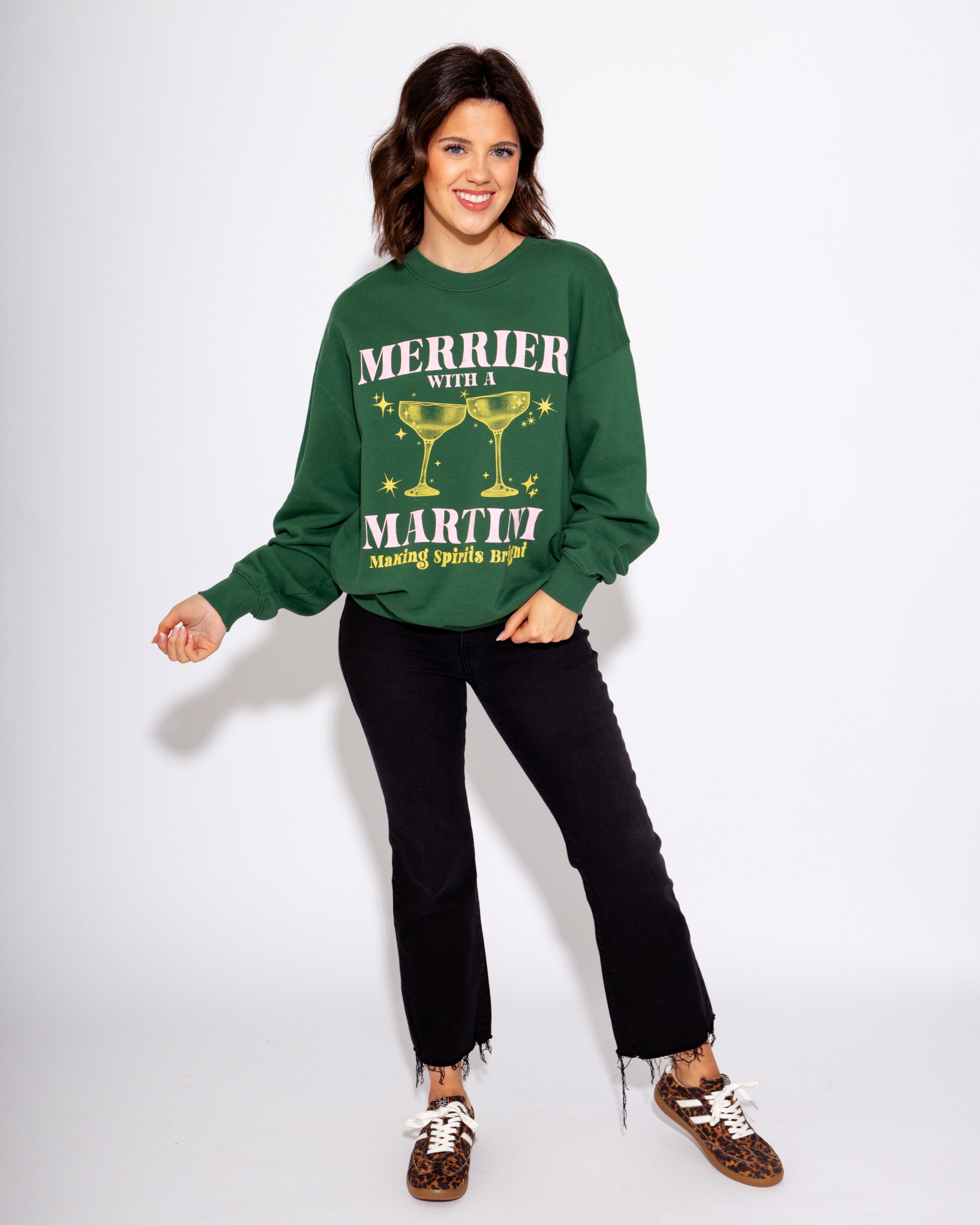 Merrier with a Martini Sweatshirt