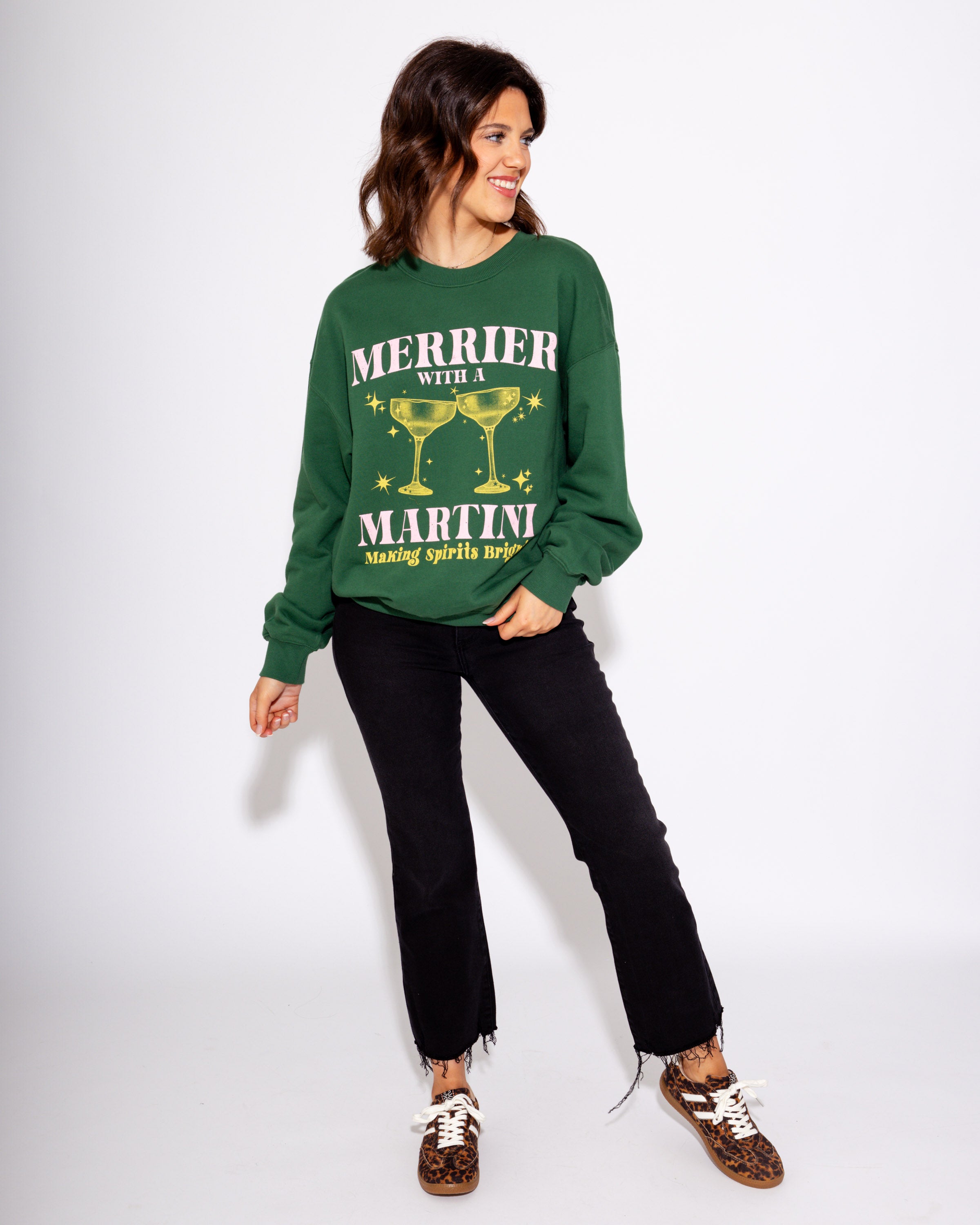 Merrier with a Martini Sweatshirt