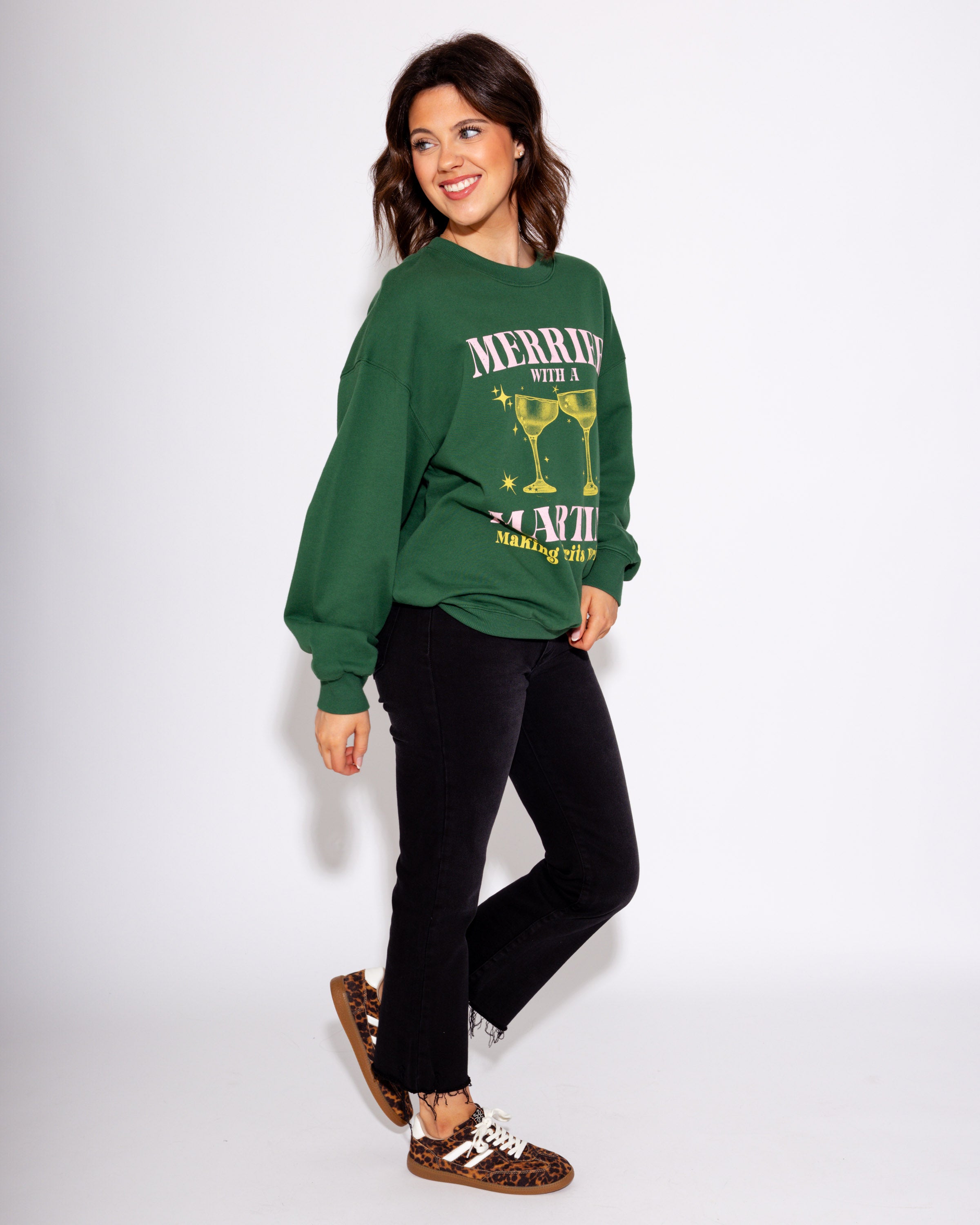 Merrier with a Martini Sweatshirt