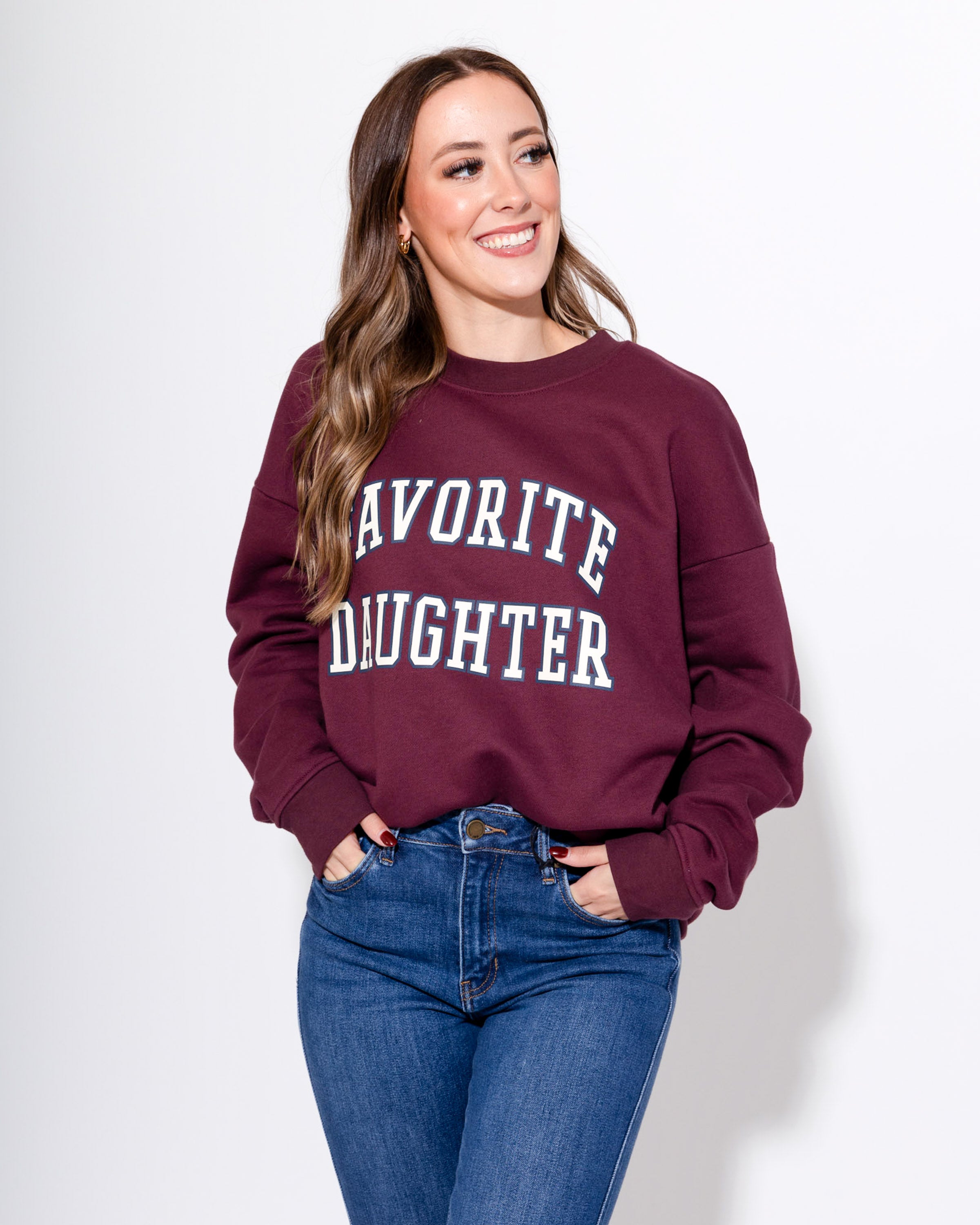 Favorite Daughter Sweatshirt in Burgundy