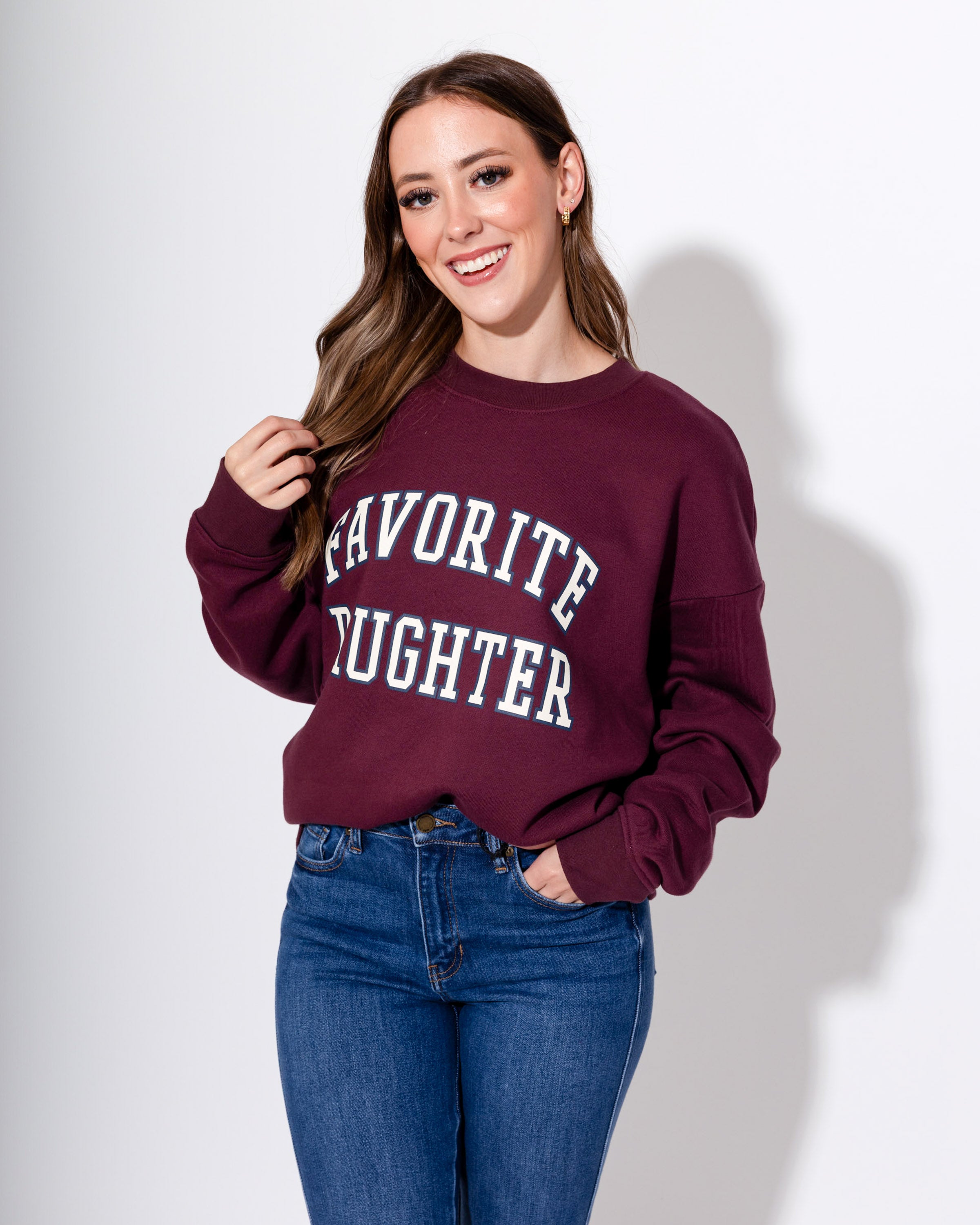 Favorite Daughter Sweatshirt in Burgundy