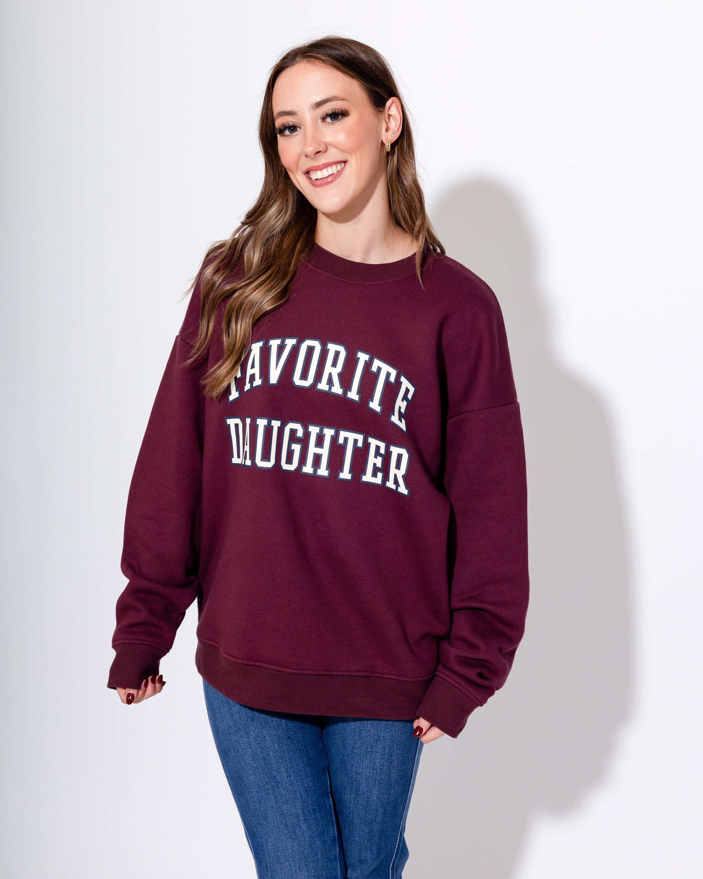Favorite Daughter Sweatshirt in Burgundy