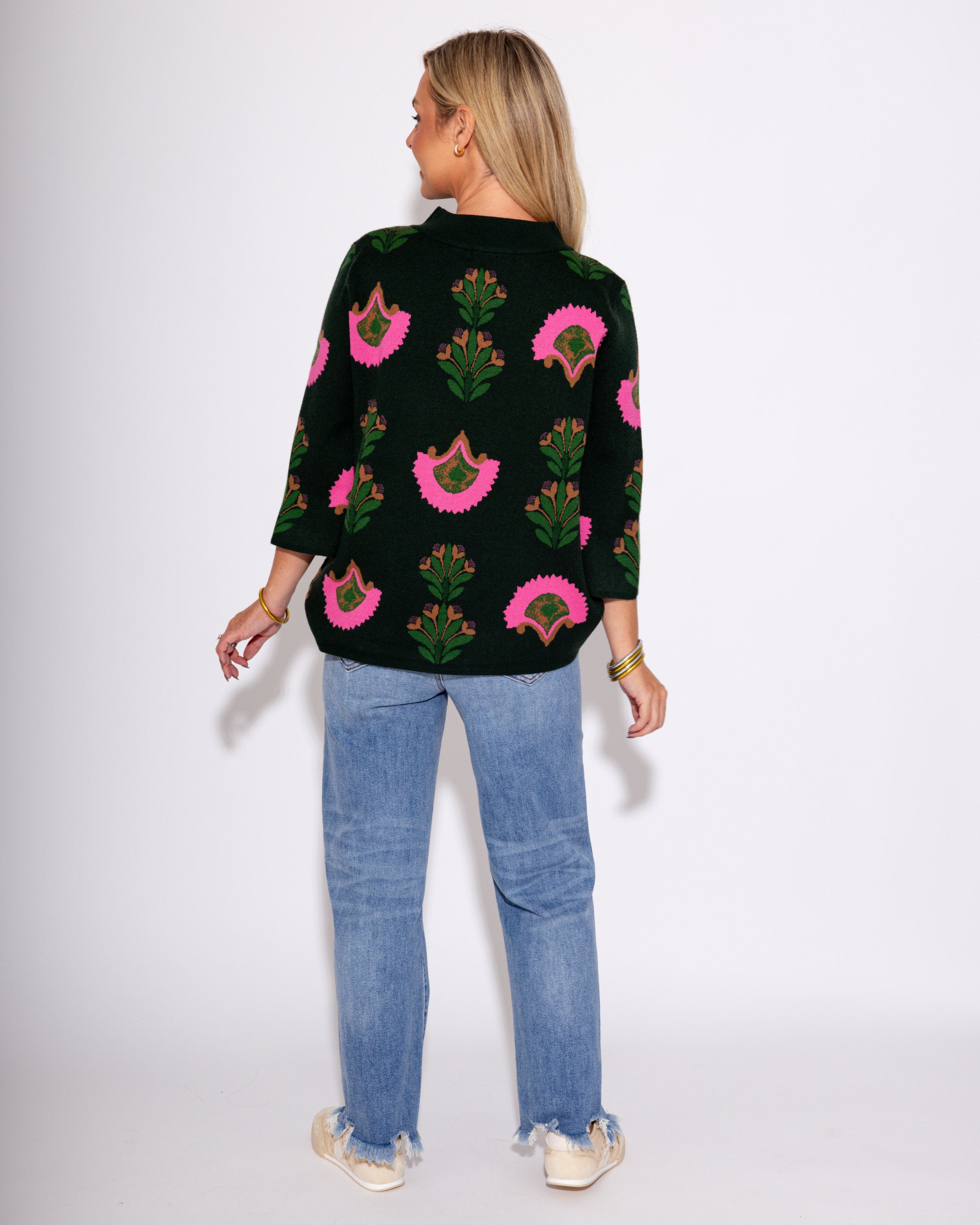 Garden Bloom 3/4 Sweater Top