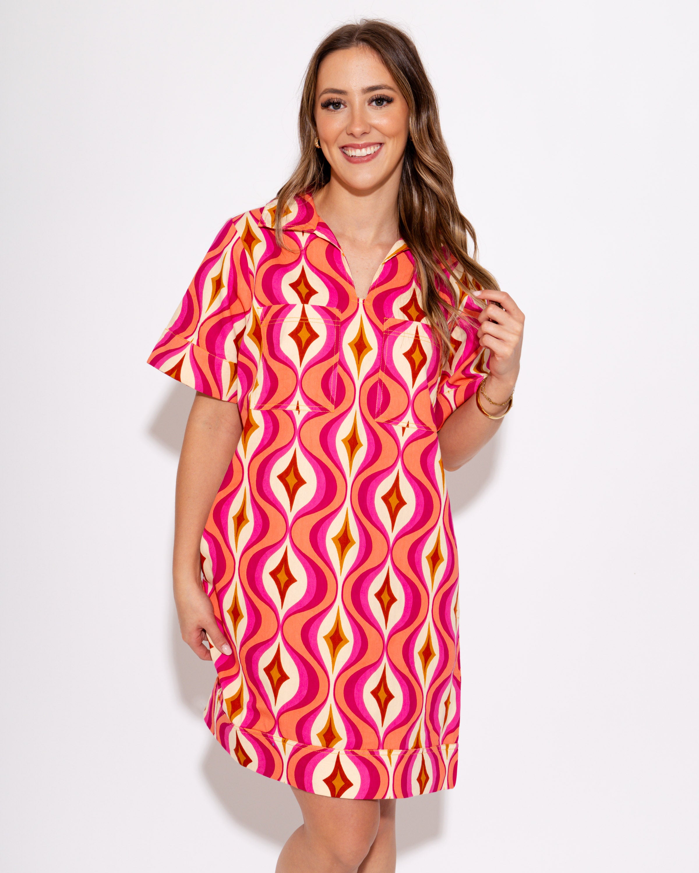 Ivy Jane I Pink Haze Popover Mini Dress