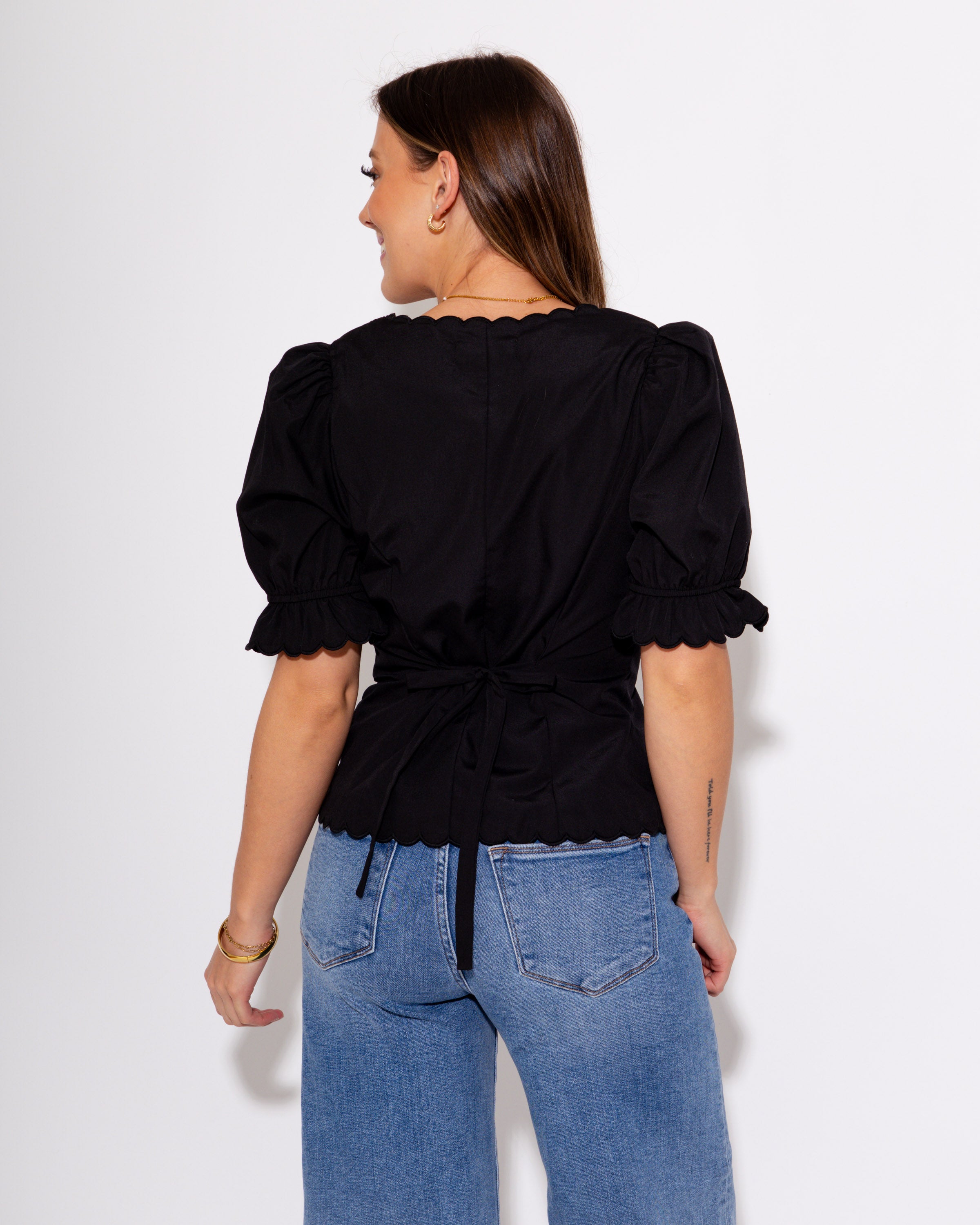 Scalloped and Sweet Button Up Top