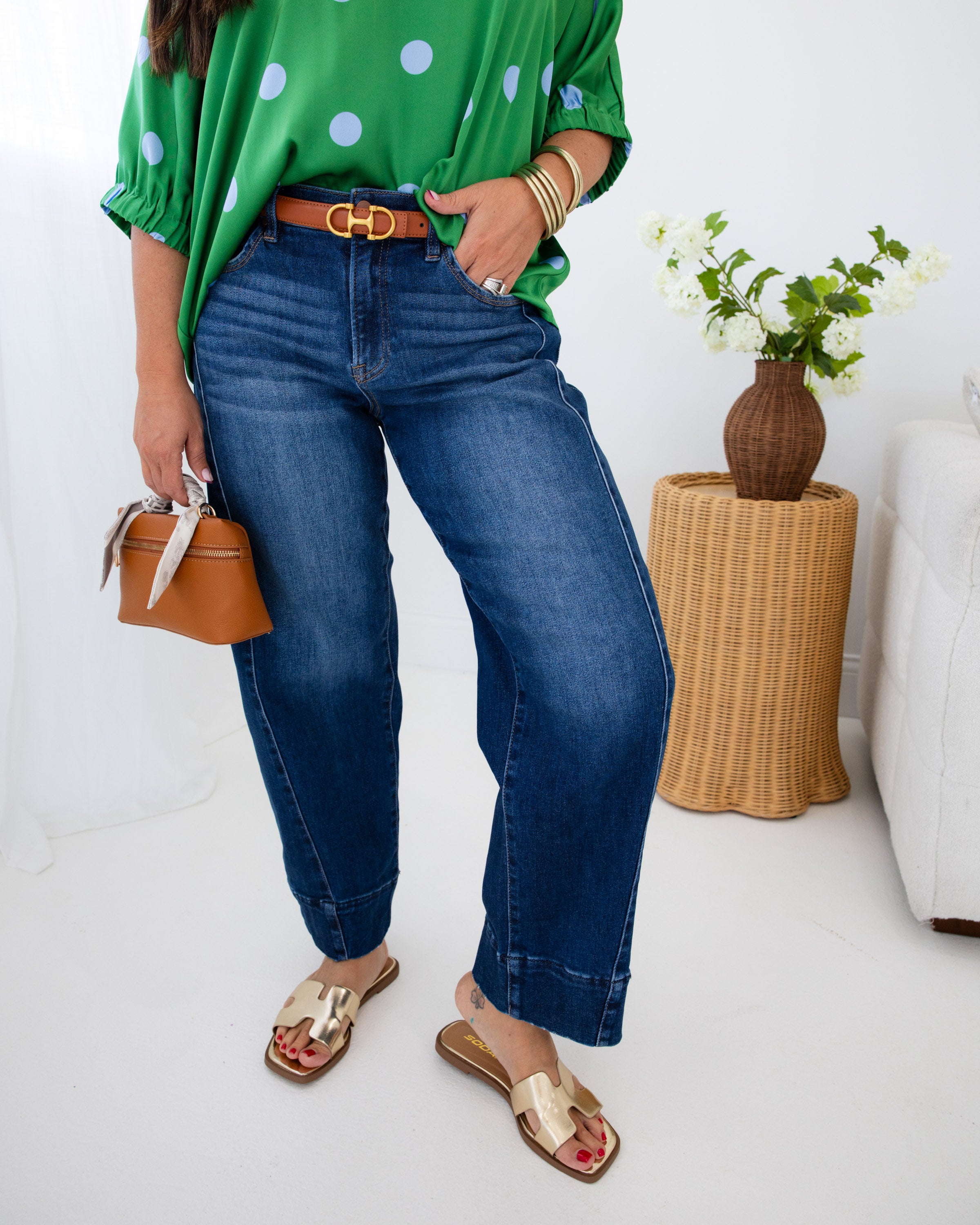 Risen | Slouchy Cropped Barrel Jeans