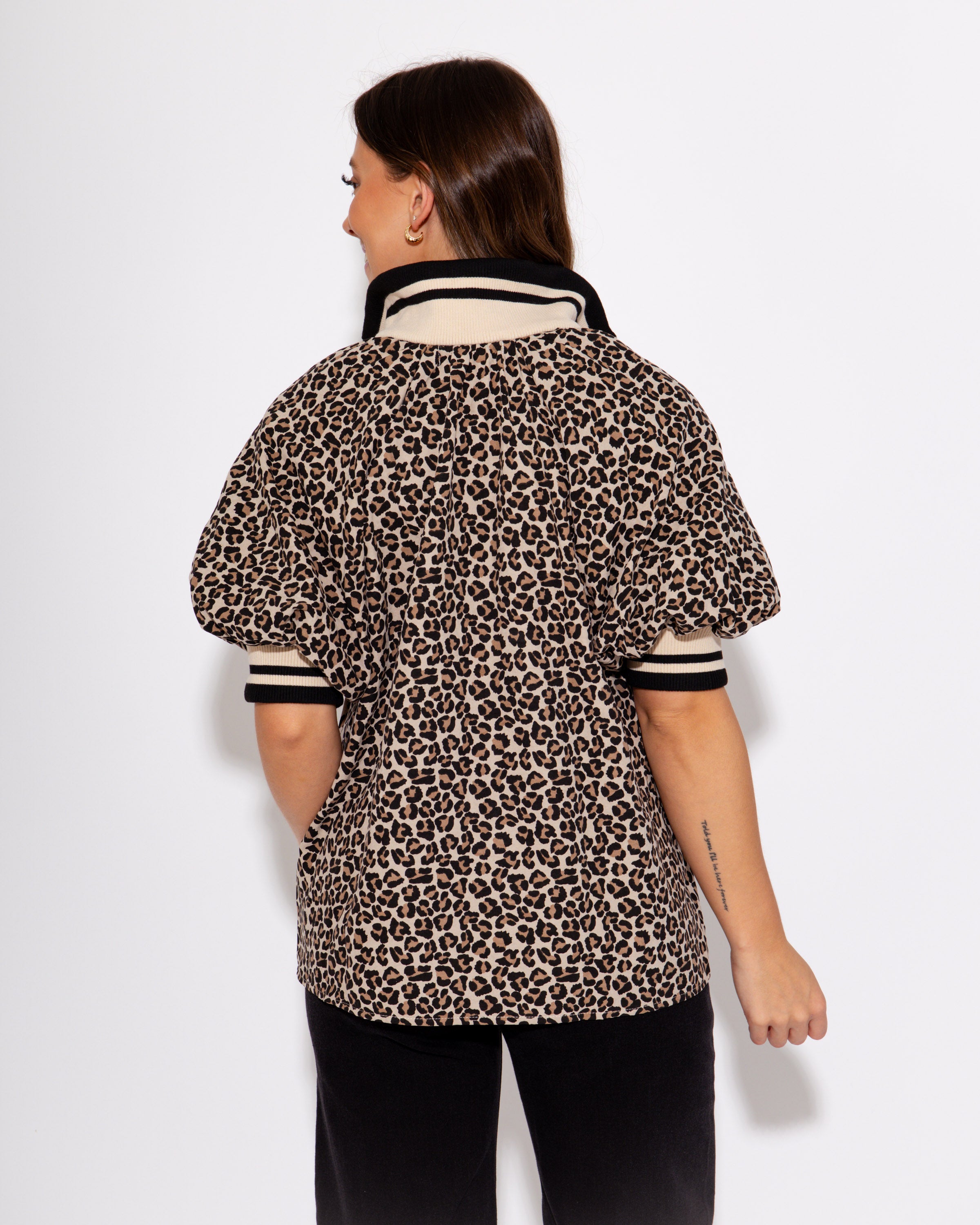 The Wild Stripe Puff and Zip Top