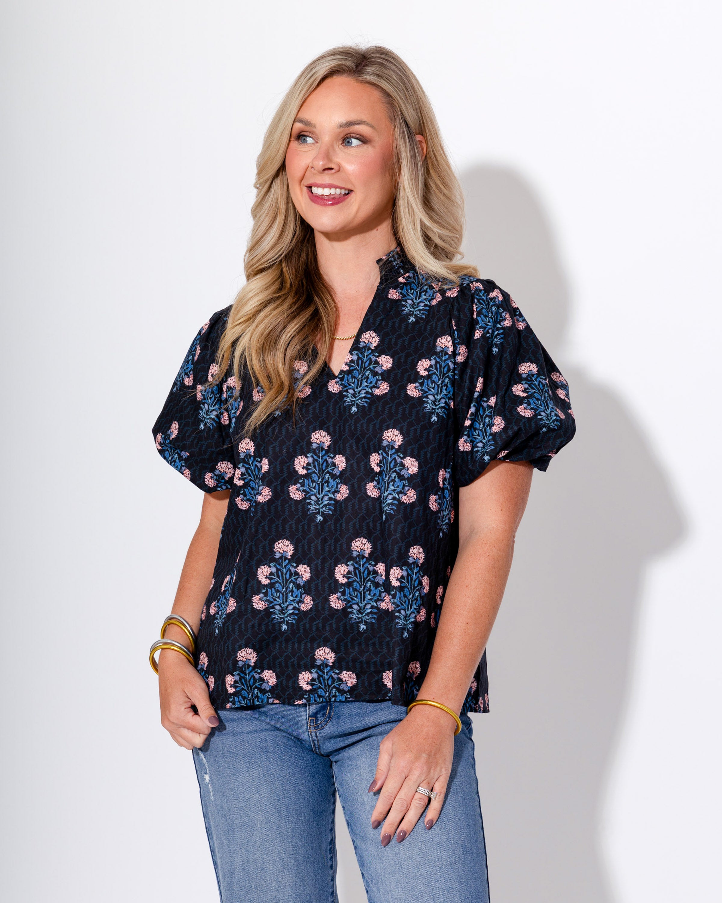 Dusky Petal Popover Top