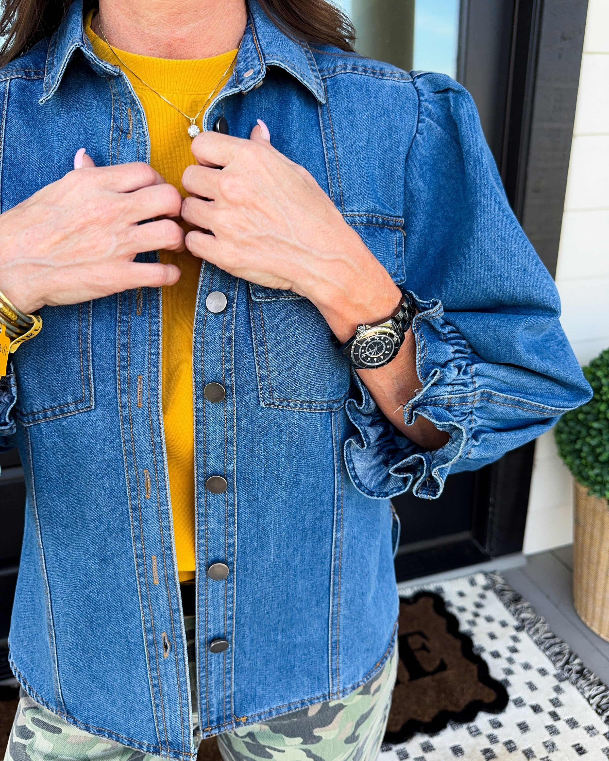 Half Sleeve Denim Jacket