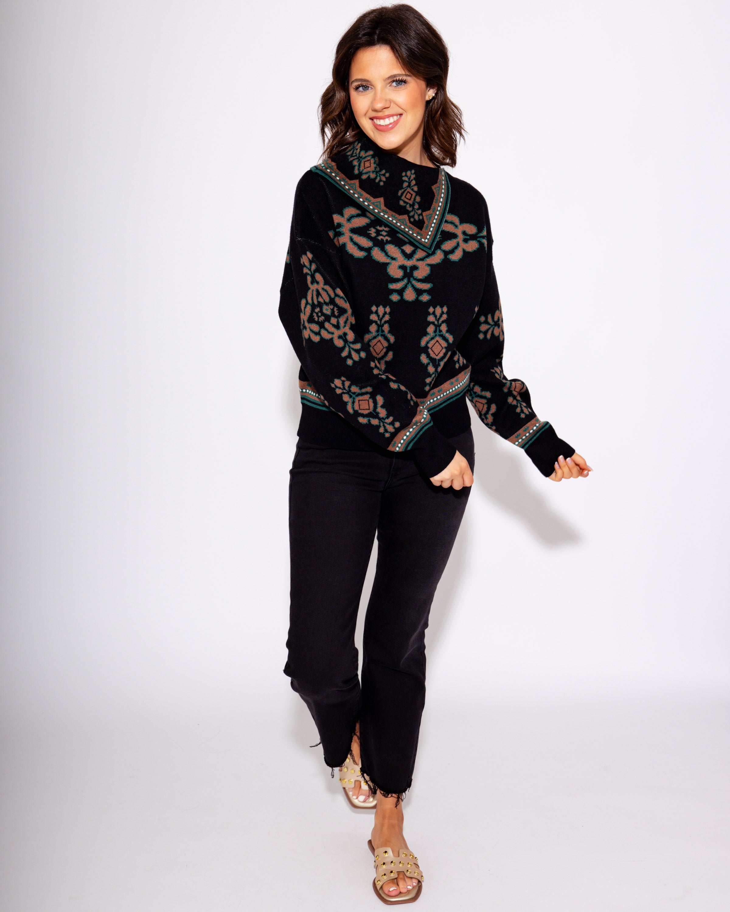 Modern Muse Abstract Sweater