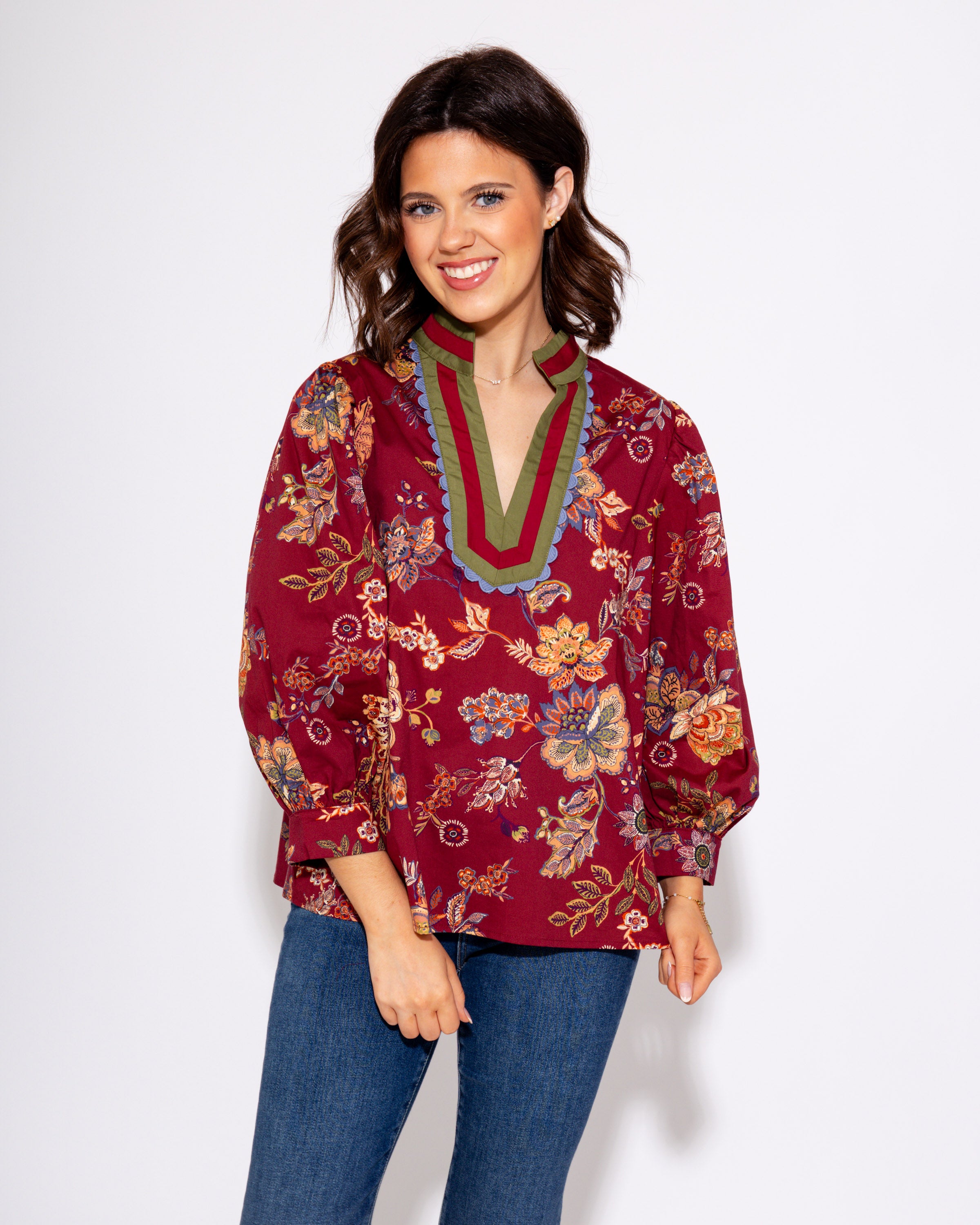 The V-Neck Flora Top