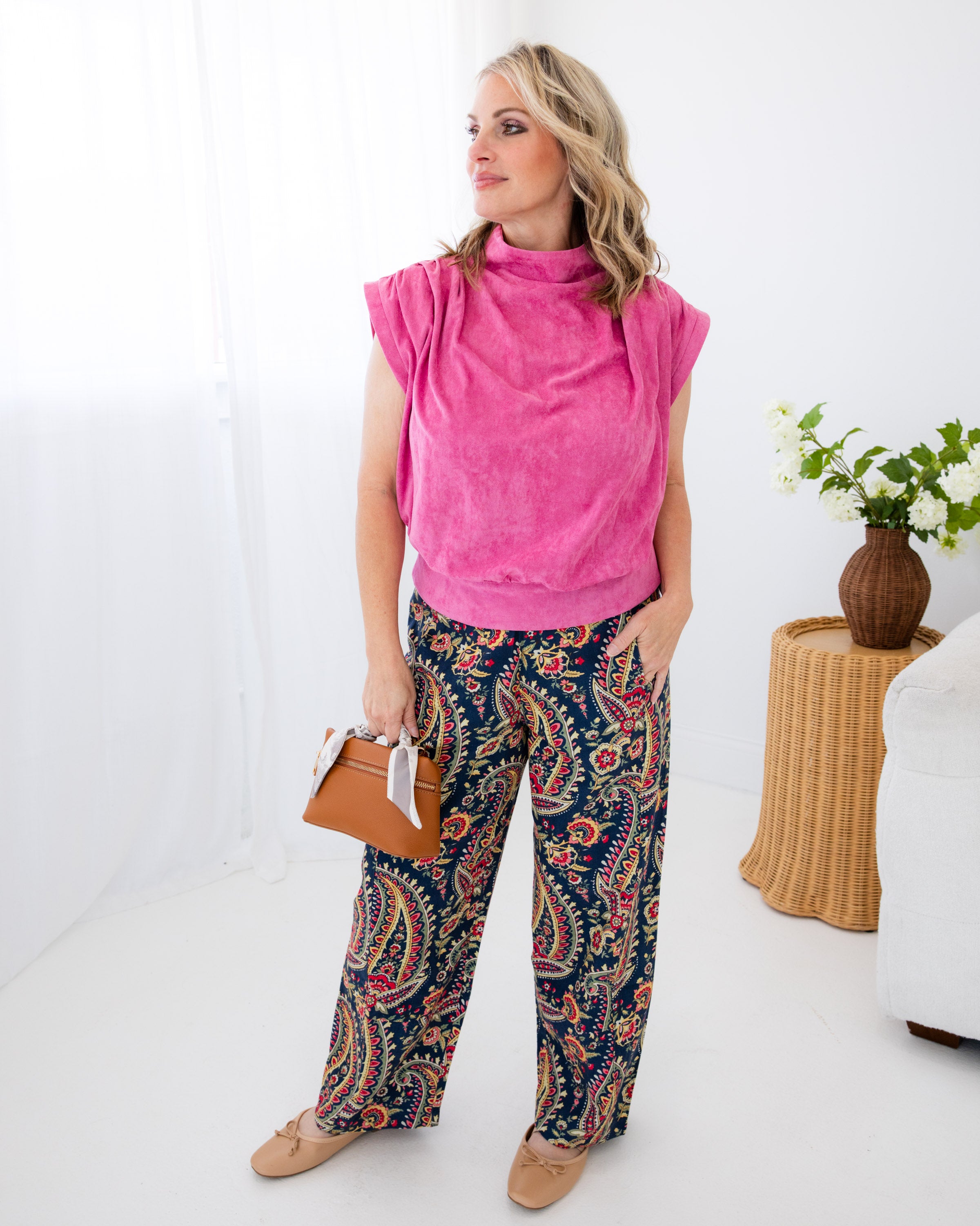 High Neck Sleeveless Top