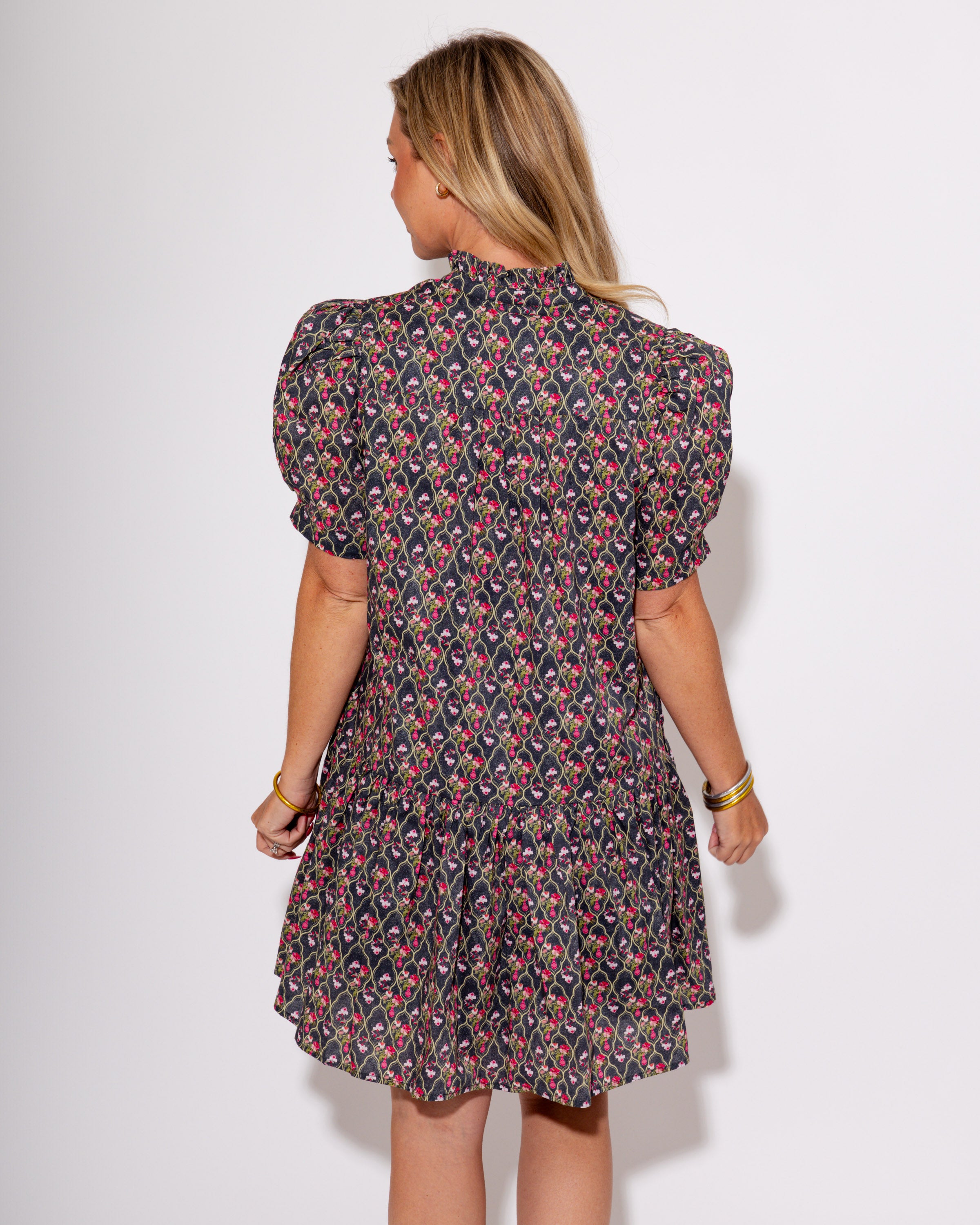 Midnight Bloom Mini Dress