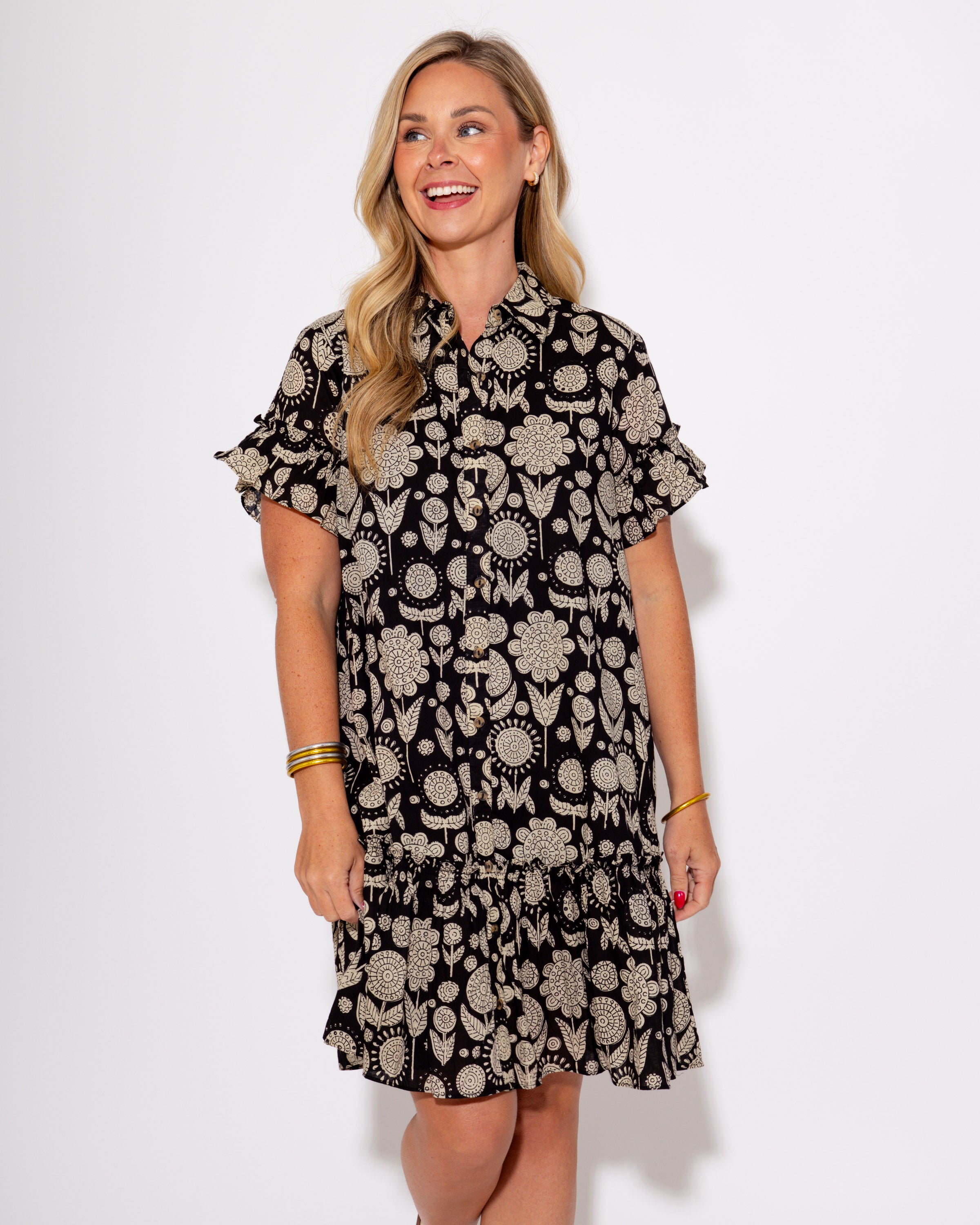 Ivy Jane I Ruffled Shirt Dress