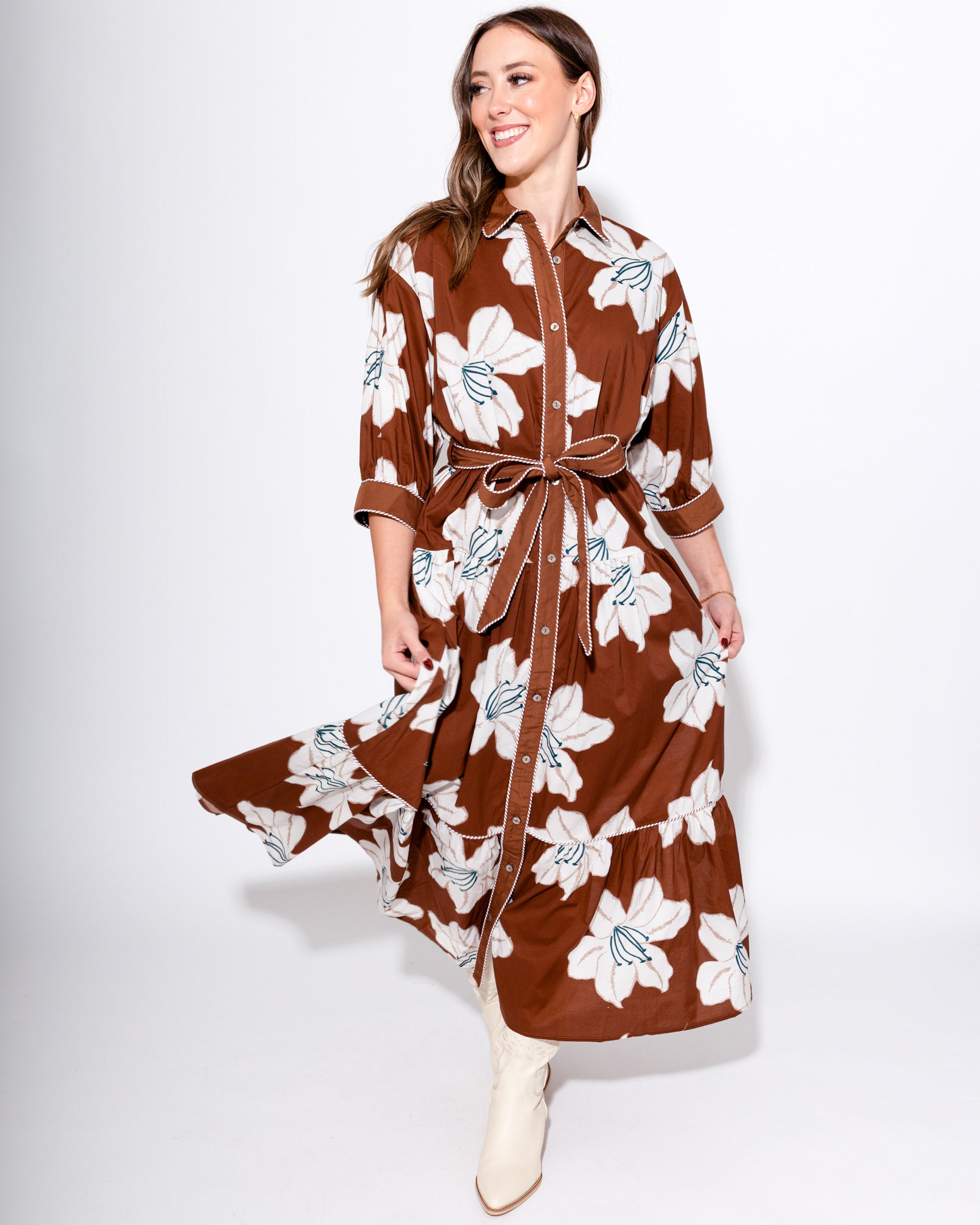 Timeless Blooms Midi Dress