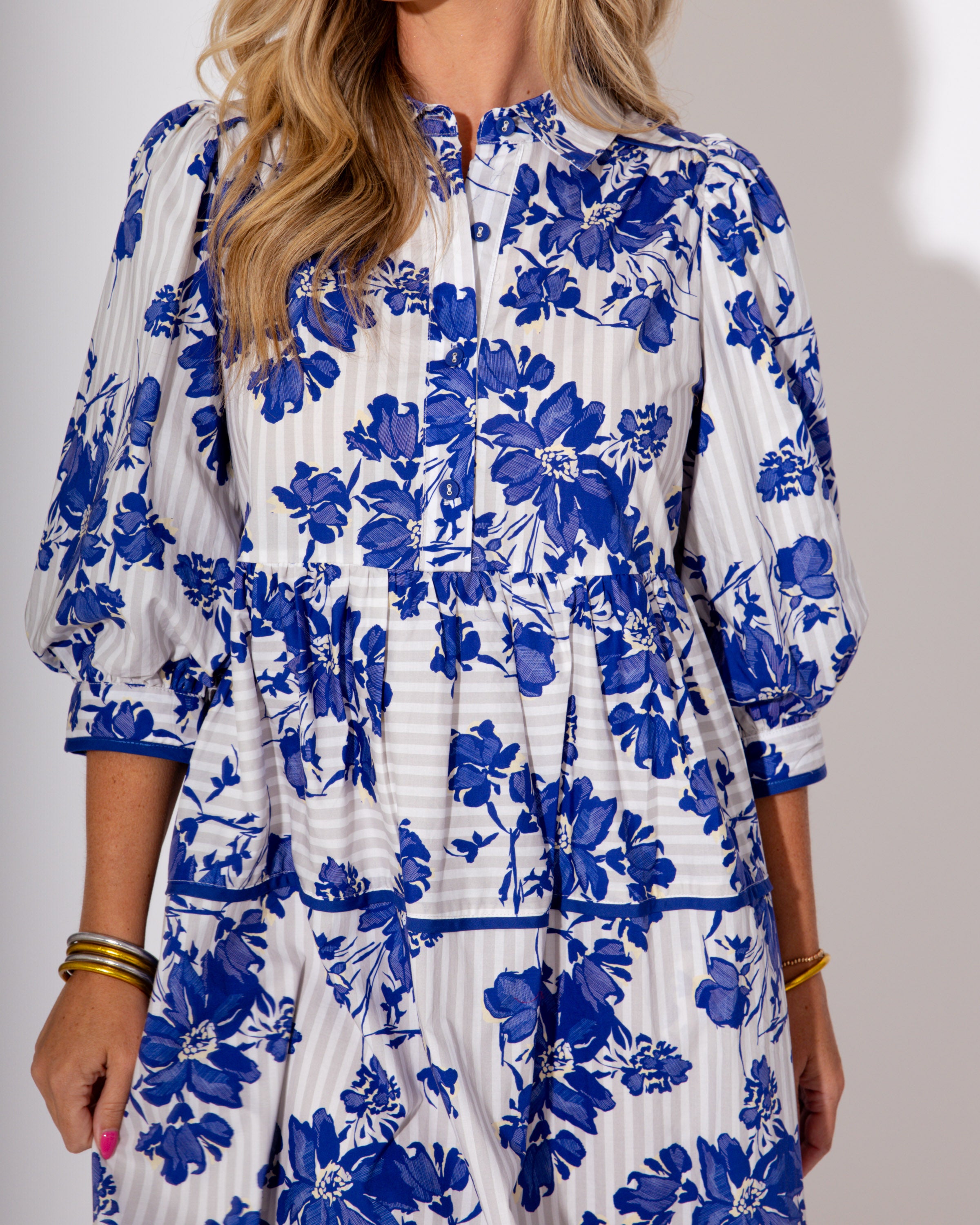 Blossoms & Bands Midi Dress