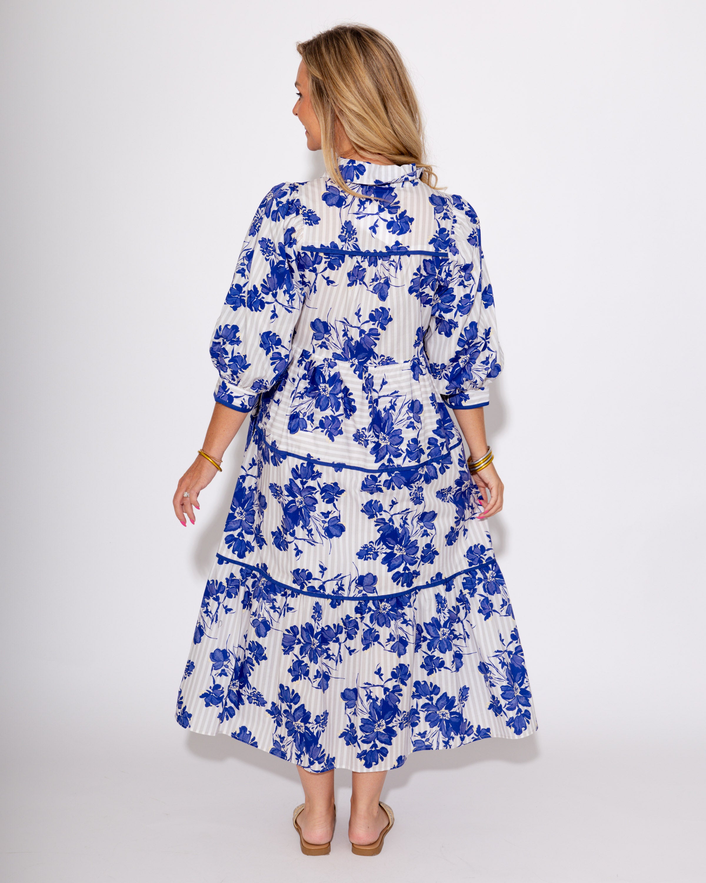 Blossoms & Bands Midi Dress