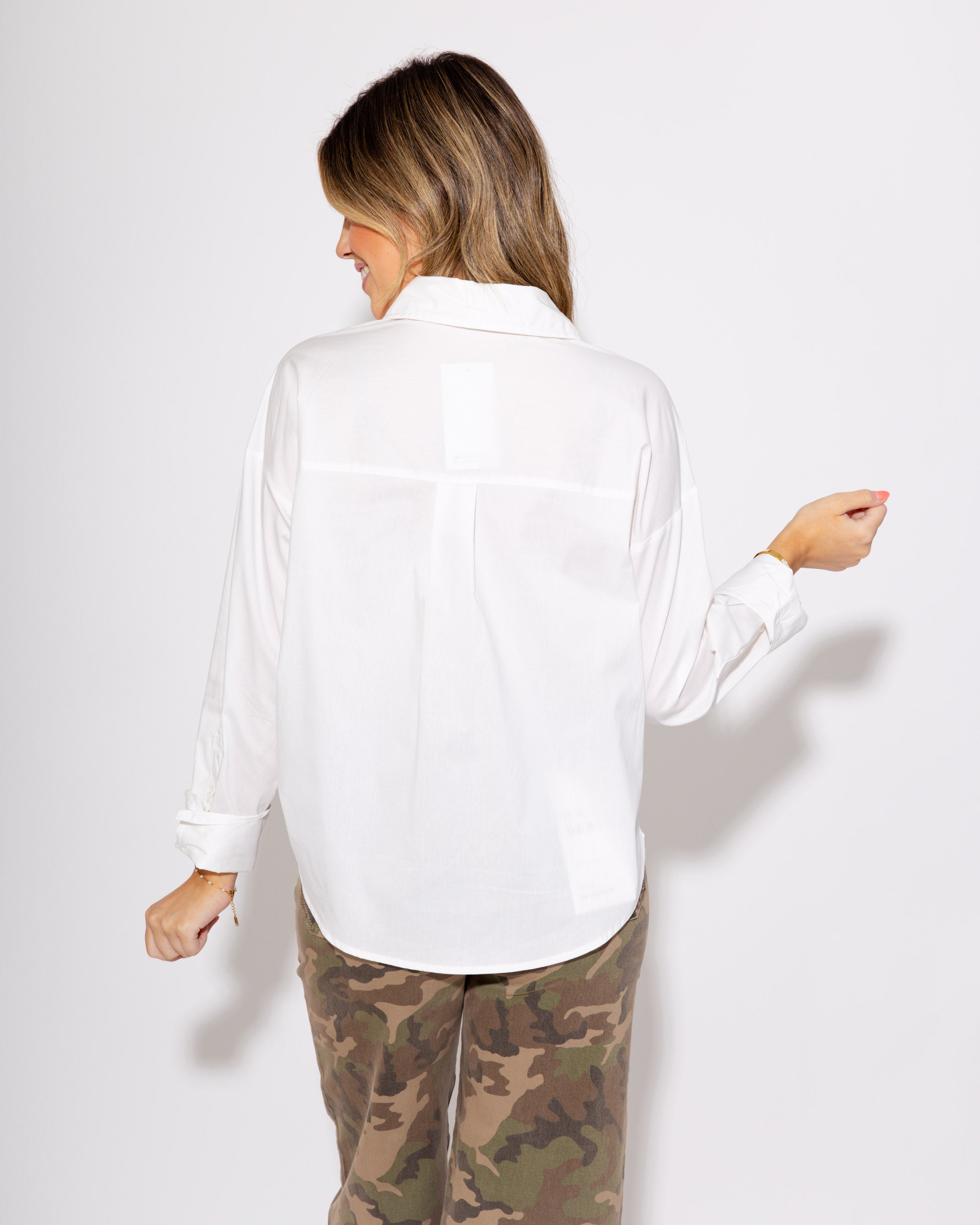 A Good Classic White Button Up Top